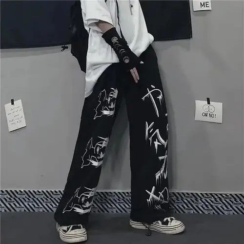 Orley Black Harajuku printed anime sweatpants Size US 32 / EU 48 - 4 Thumbnail