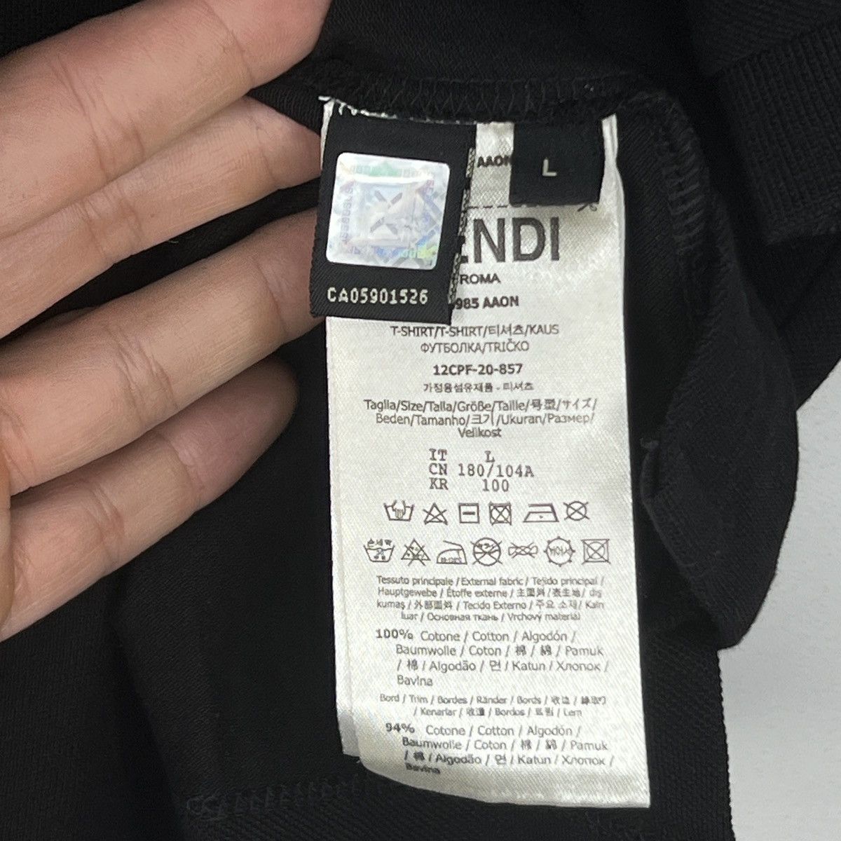 Fendi Fendi - Piqué Polo Shirt Black Size US L / EU 52-54 / 3 - 11 Thumbnail