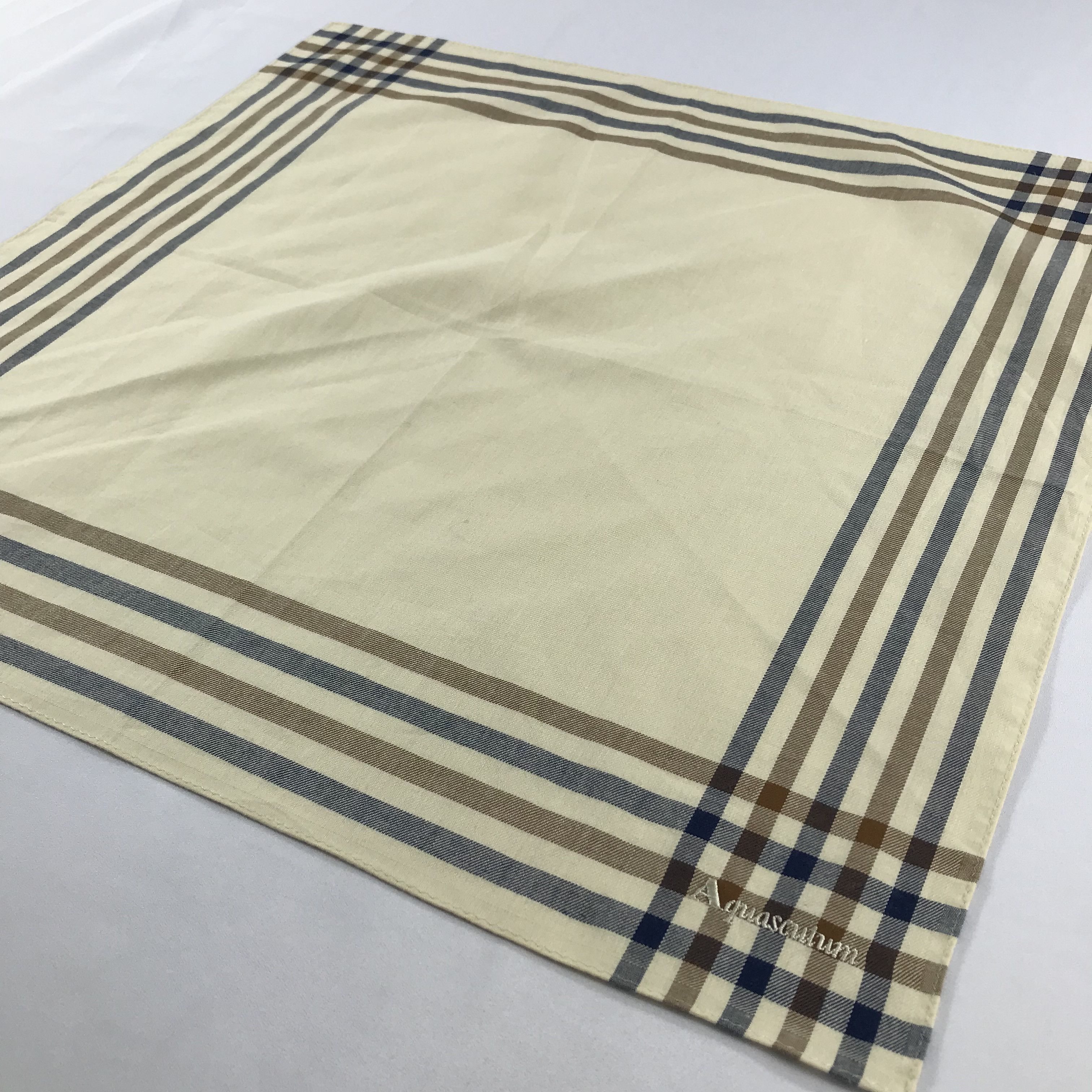 Aquascutum × Vintage Aquascutum Bandana / Handkerchief / Neckerchief - S2557 Size ONE SIZE - 2 Thumbnail