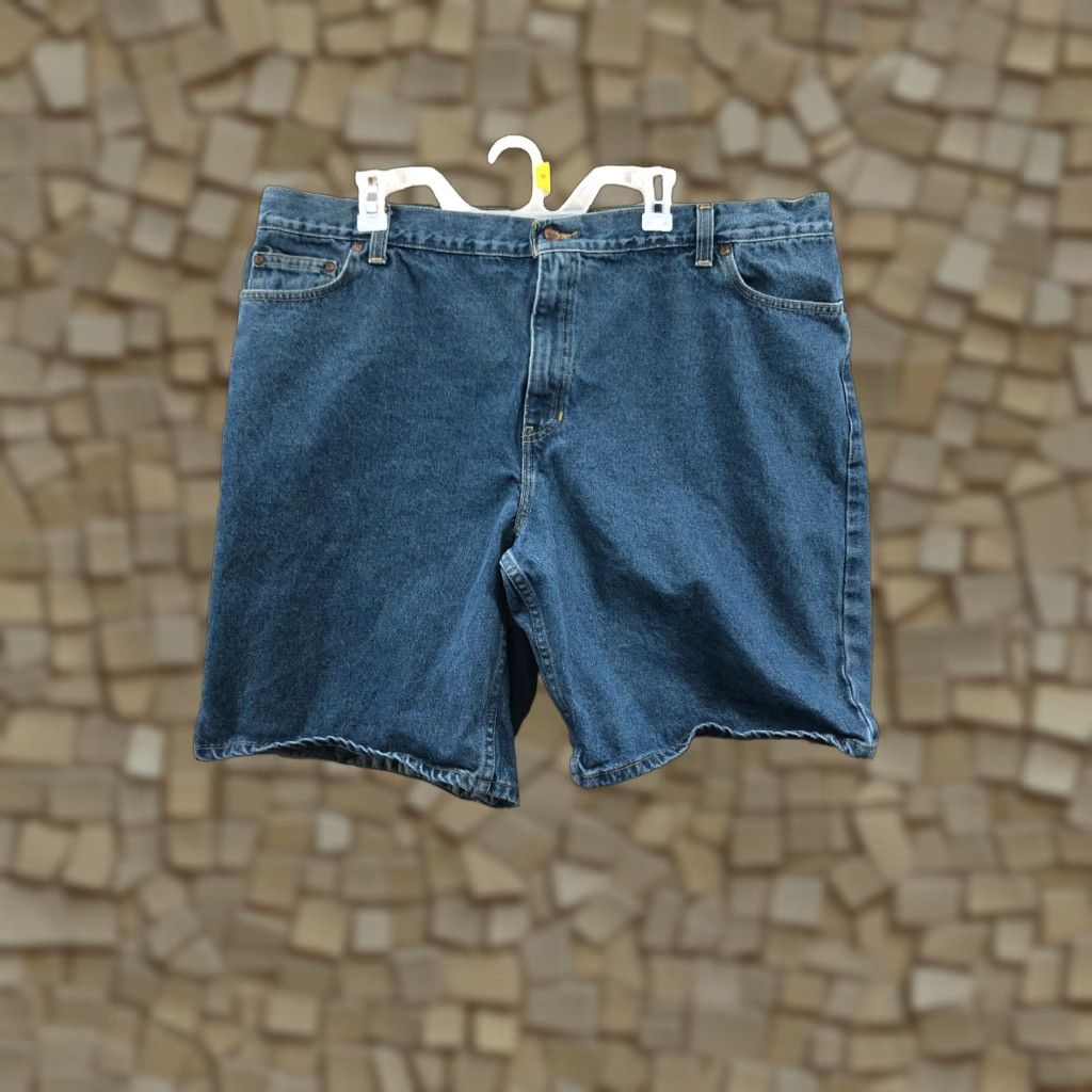 Denime Outdoor Life Bermuda Shorts Mens Size 44 Denim Blue Dark Wash 5-Pocket Regular Mid Rise Belt Loops Casual Jeans Shorts Size US 44 / EU 60 - 1 Thumbnail