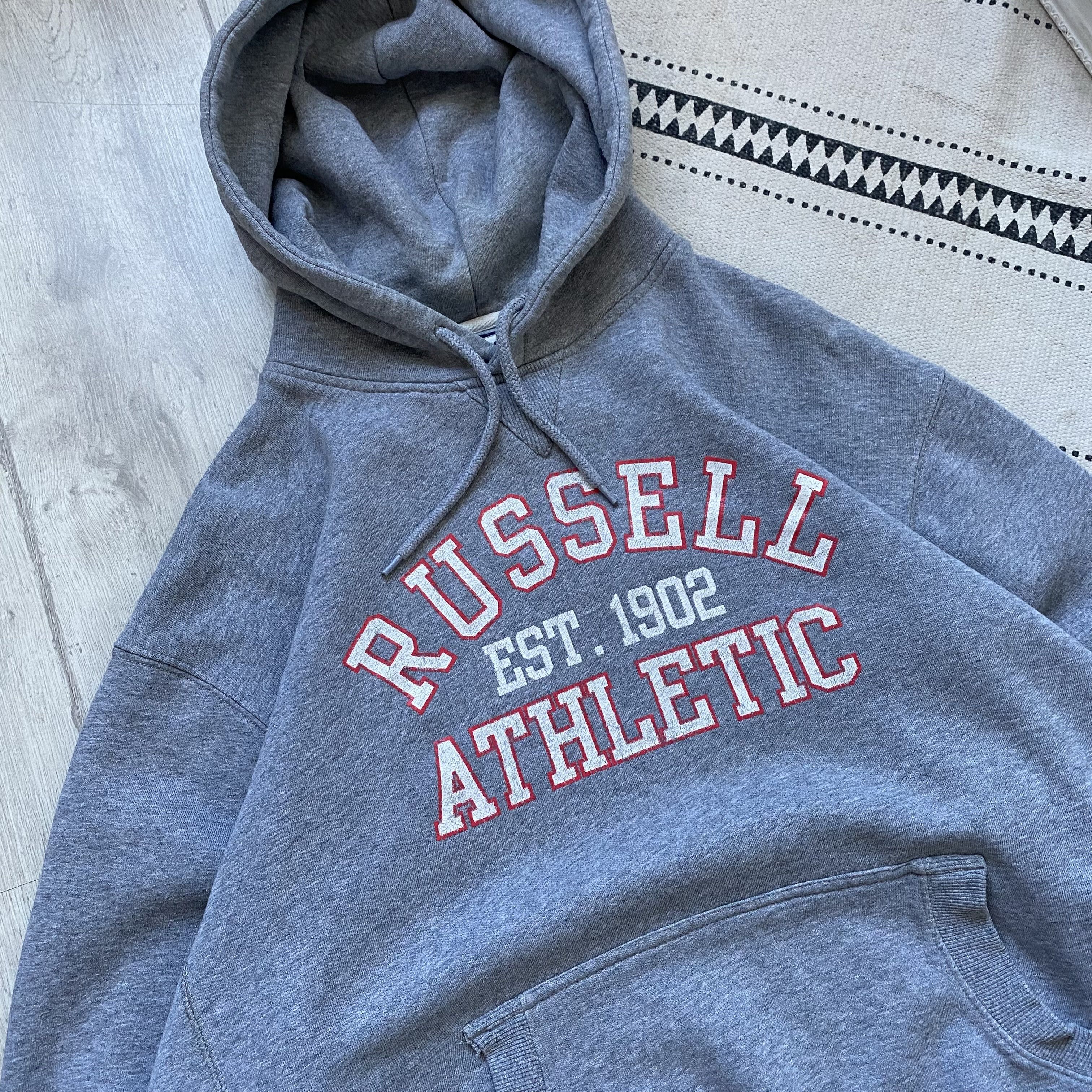 Russell Athletic 🐘Vintage 00s Russell Athletic boxy hoodie cropped Size US XL / EU 56 / 4 - 2 Thumbnail