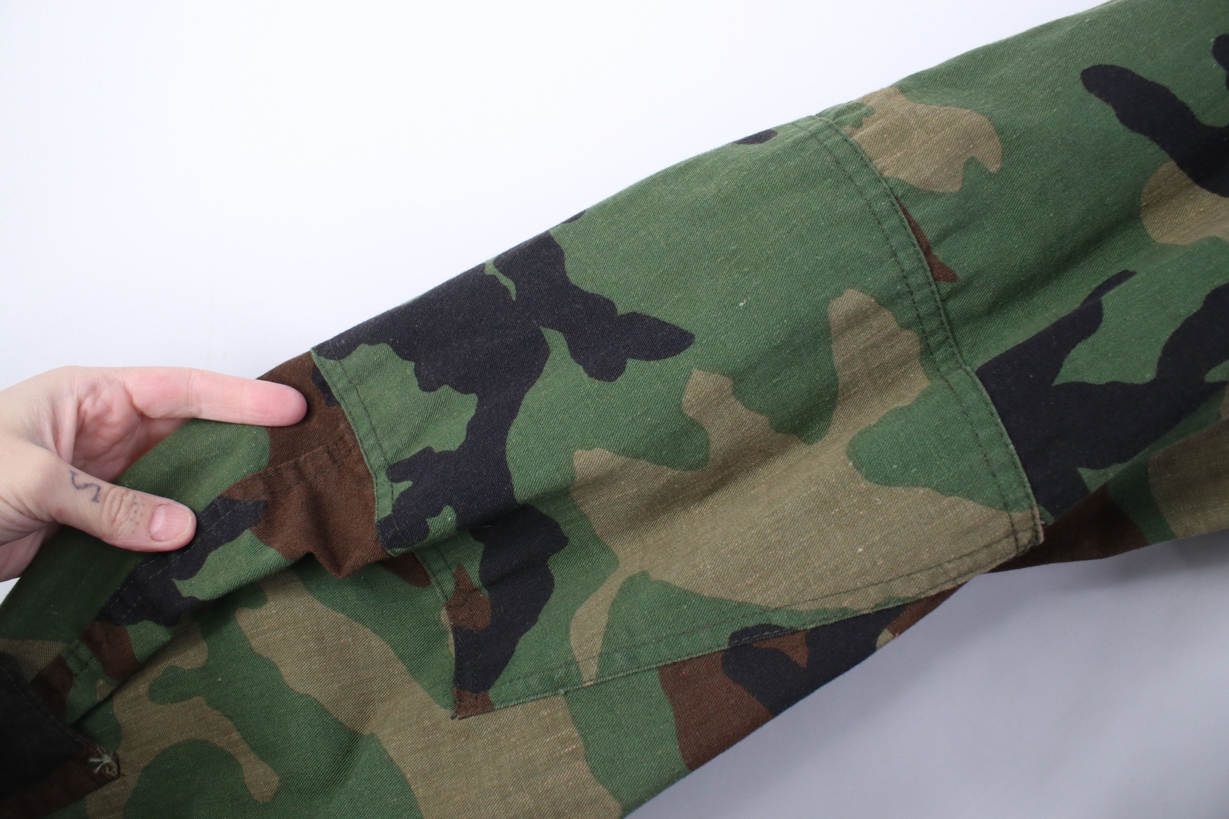 Vintage Vintage 90s USGI Camouflage Battle Fatigue Coat Jacket USA Size US XL / EU 56 / 4 - 6 Thumbnail