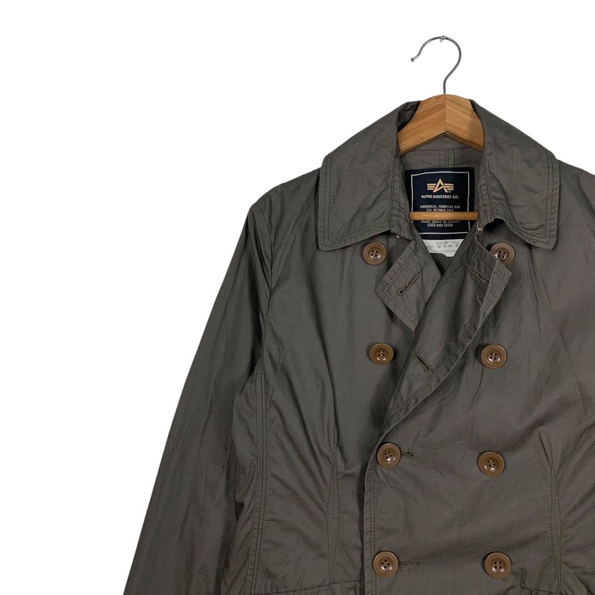 Alpha Industries ALPHA INDUSTRIES Double Breasted Light Coat #1828-C27 Size US M / EU 48-50 / 2 - 6 Thumbnail