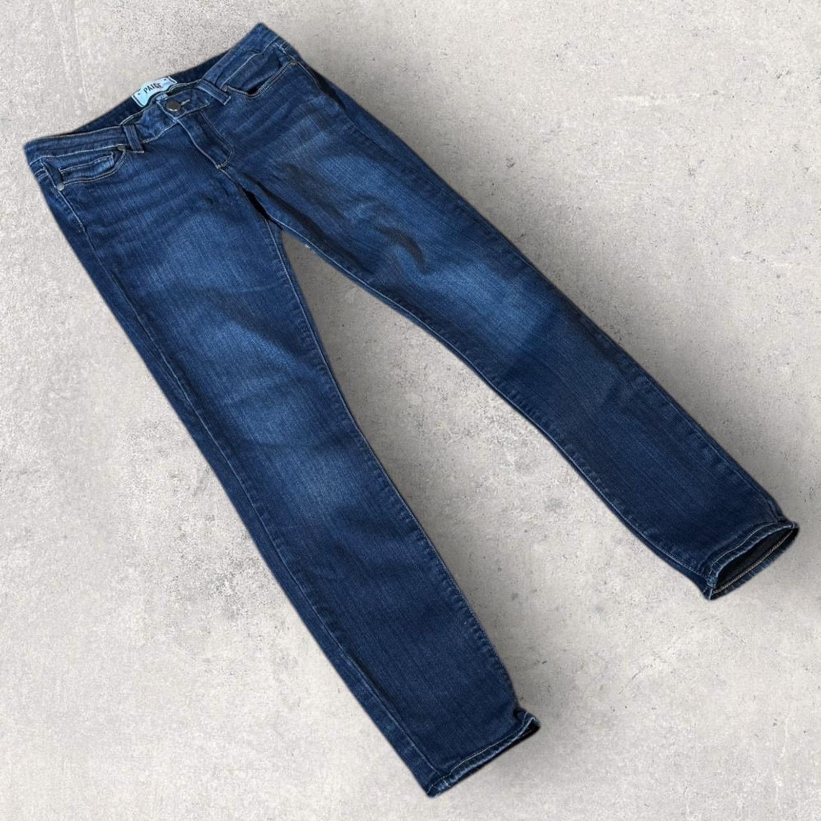 Paige Dark Blue Paige Skinny Jeans Size 27" / US 4 / IT 40 - 3 Thumbnail