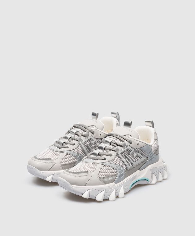 Balmain o1s1wg110325 Low-Top Sneakers in Grey Size US 8 / EU 41 - 2 Thumbnail