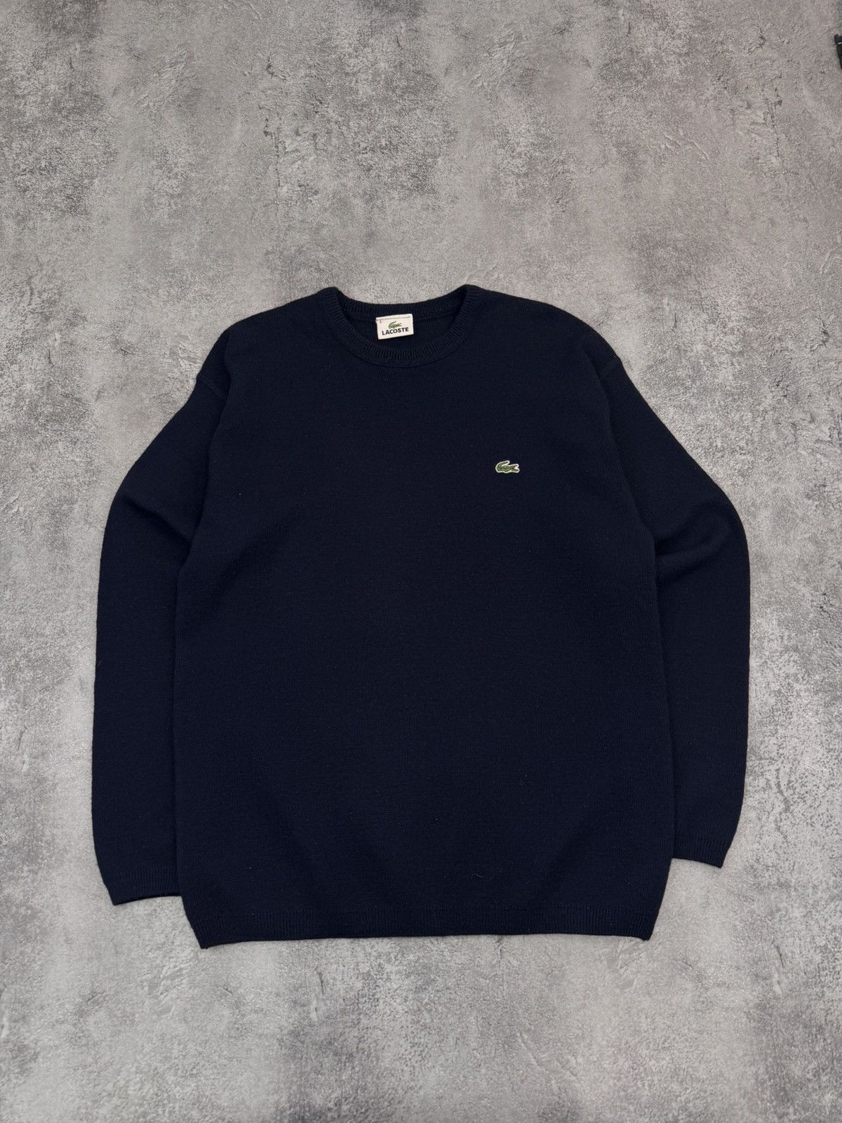 Lacoste Lacoste Men Crew Neck Knit Sweater Navy Size XL Size US XL / EU 56 / 4 - 1 Thumbnail