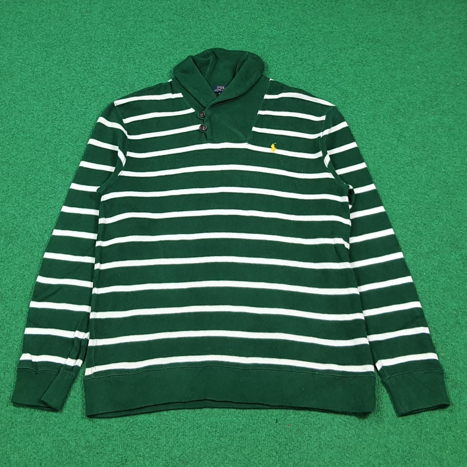 Polo Ralph Lauren Vintage Polo Ralph Lauren Sweater Shawl Collar C287N15 Size US S / EU 44-46 / 1 - 1 Thumbnail