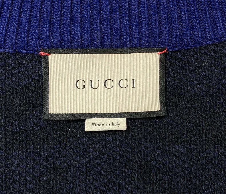 Gucci Gucci Dark blue tiger head knitted jacket 2502-Nextarrow Size US S / EU 44-46 / 1 - 5 Thumbnail