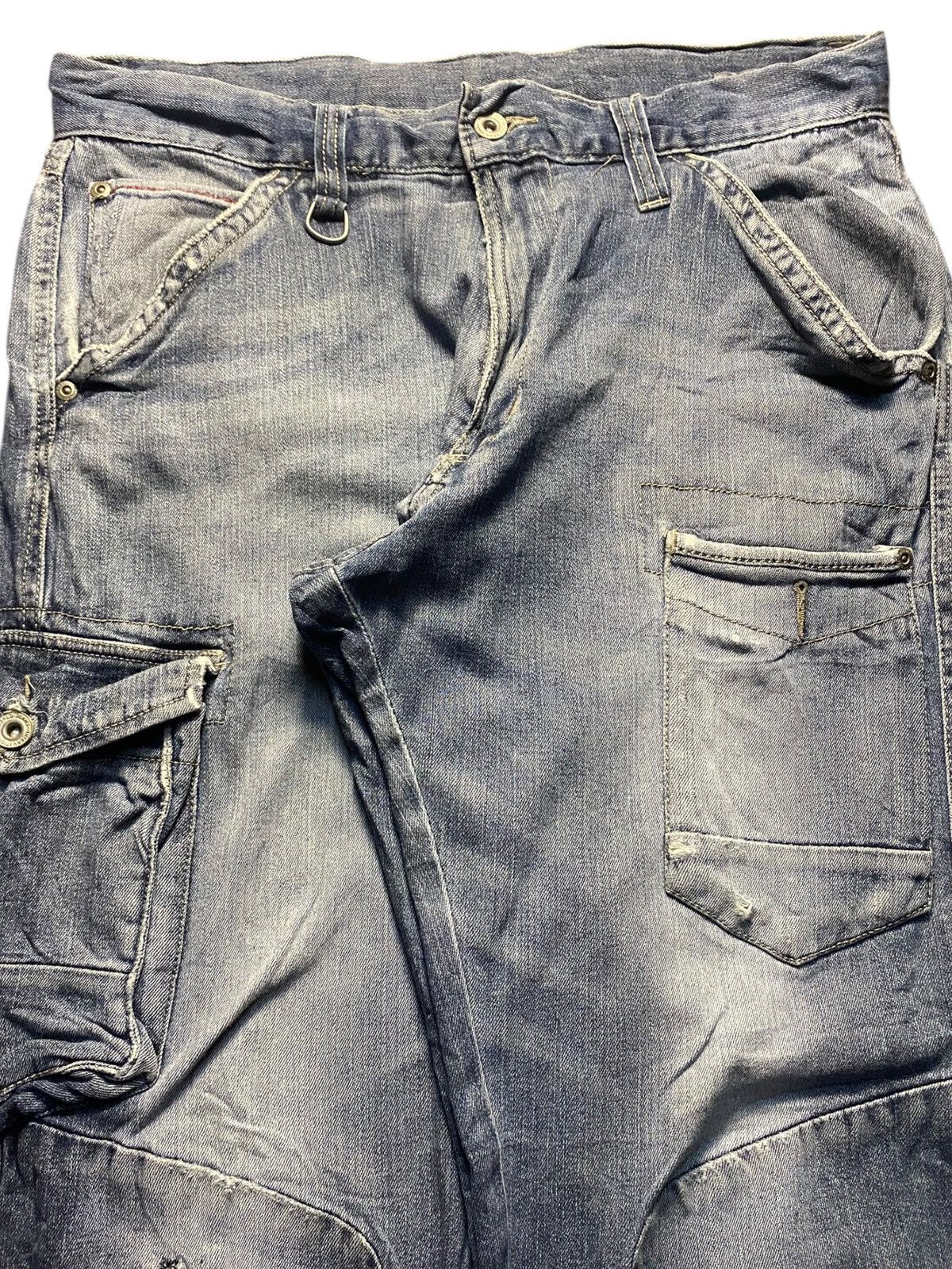 Vintage Baggy blue cargo pants featuring multiple pocket Size US 32 / EU 48 - 3 Thumbnail