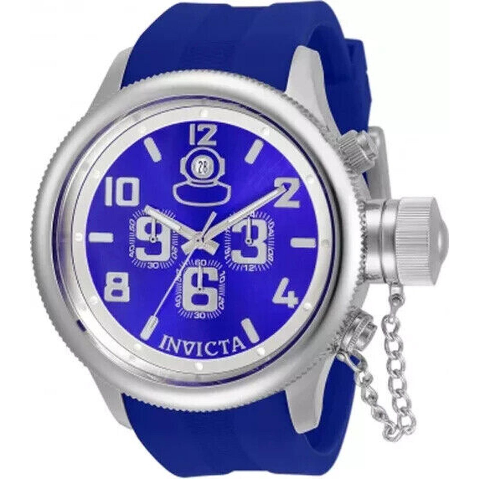 Invicta Invicta 52mm Silver/Blue Model 33018 Men's - Needs Battery Size ONE SIZE - 3 Thumbnail