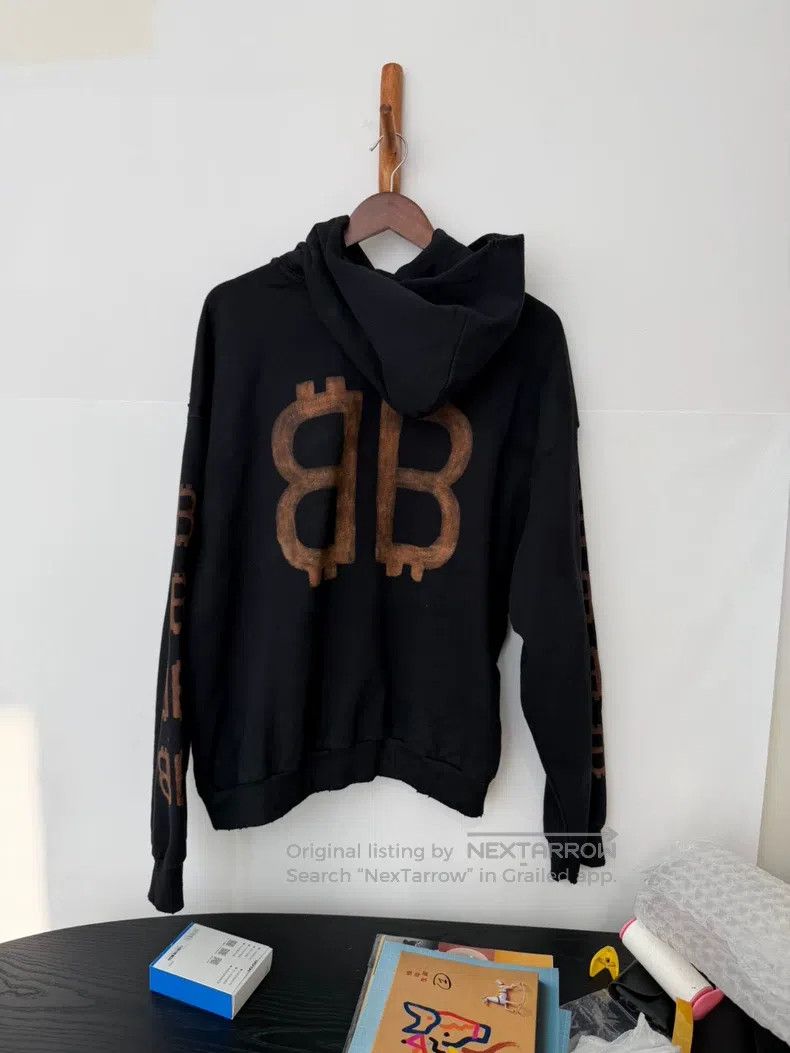 Balenciaga Balenciaga Black Hooded Sweatshirt Size US XS / EU 42 / 0 - 2 Thumbnail