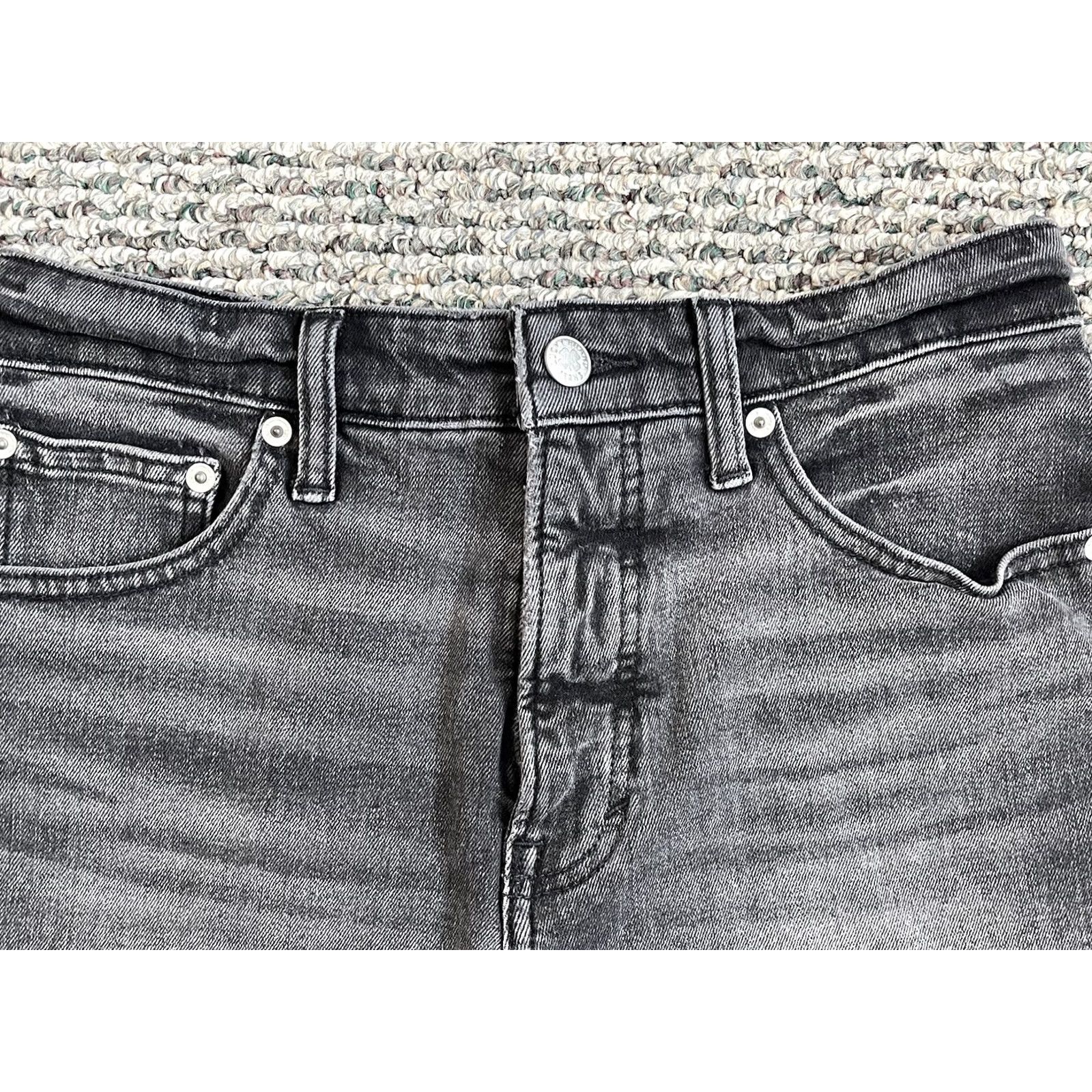 Lucky Brand Lucky Brand Shorts Womens 2/26 Black Denim Cut Off Distressed Pocket Zip Cotton Size 26" / US 2 / IT 38 - 3 Thumbnail