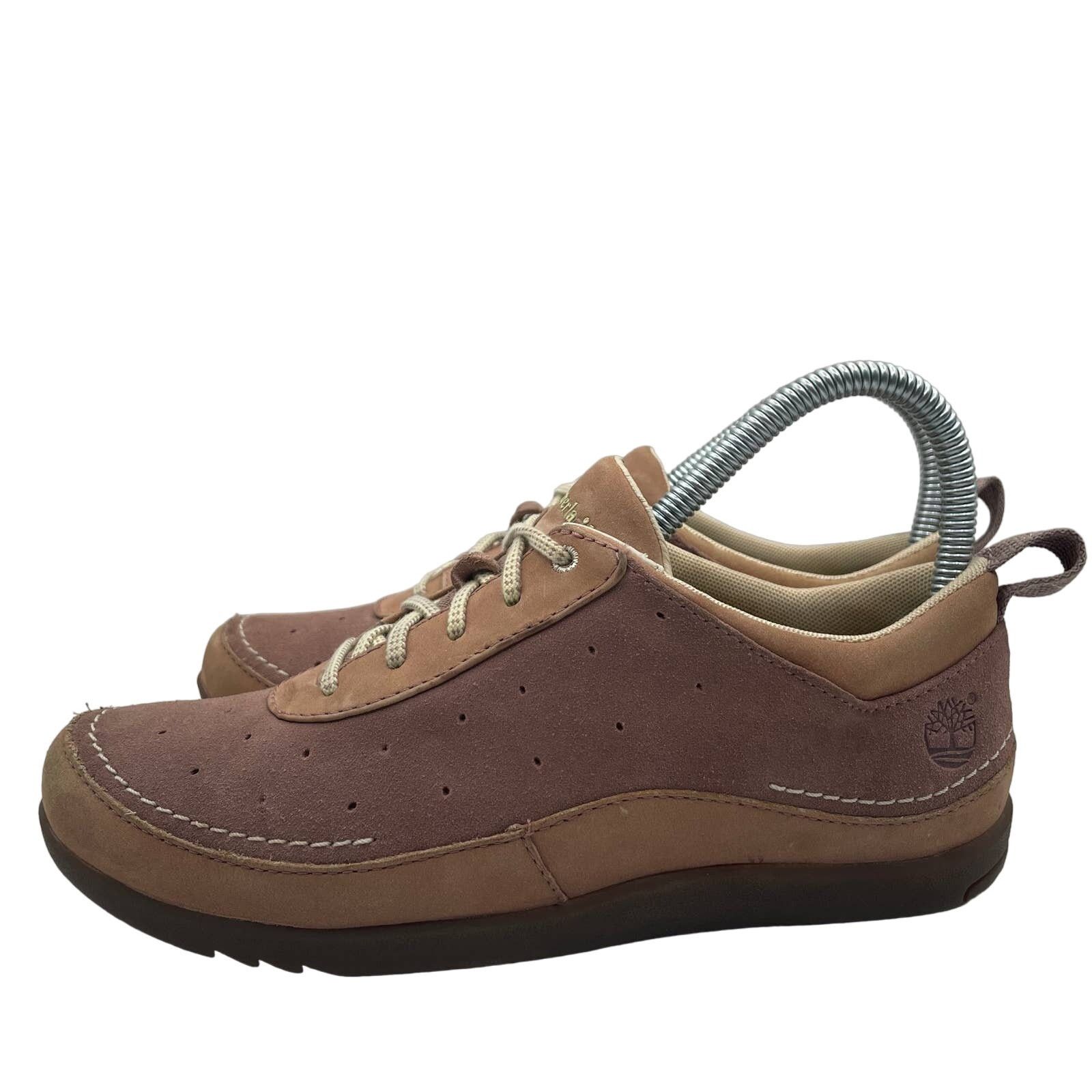 Timberland Timberland Brown Pink Low Leather Casual Shoes Womens 5.5 Size US 5.5 / IT 35.5 - 1 Thumbnail