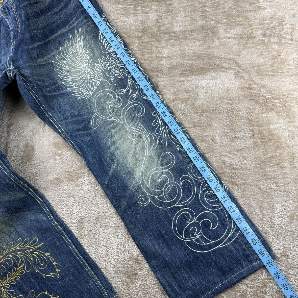 Eternal Vtg eternal jeans embroidered leg dragon art style Size US 32 / EU 48 - 14 Thumbnail