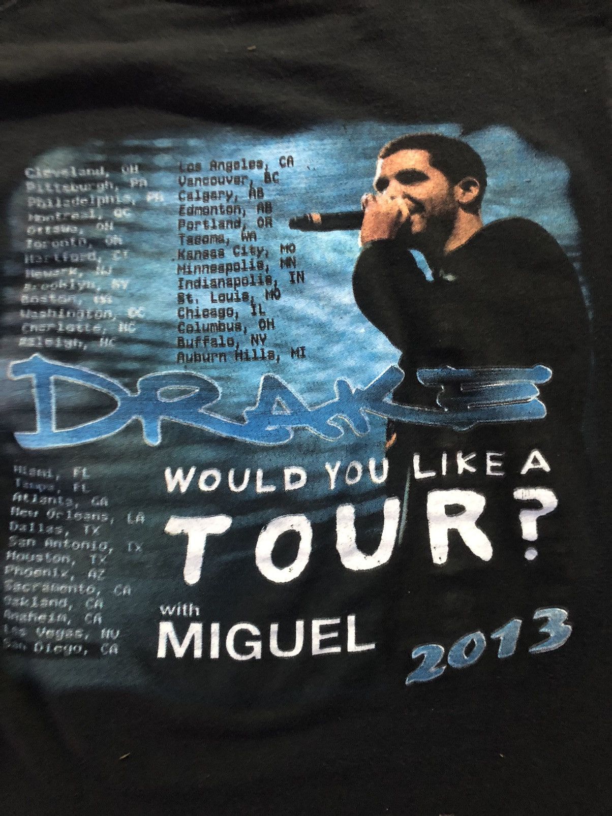 Drake × Rap Tees × Vintage 2013 DRAKE TOUR Size US M / EU 48-50 / 2 - 4 Thumbnail
