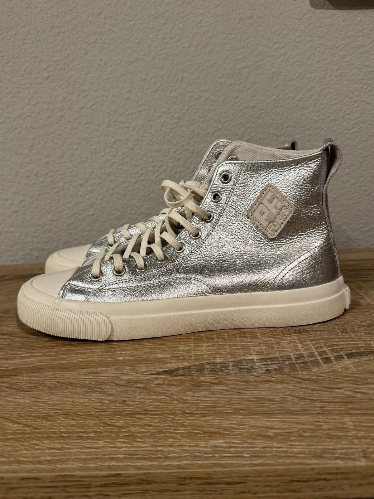 P.F. Flyers P.F Flyers Silver All American Hi Top Leather M 7.5/W 9 Size US 9 / IT 39 - 2 Thumbnail