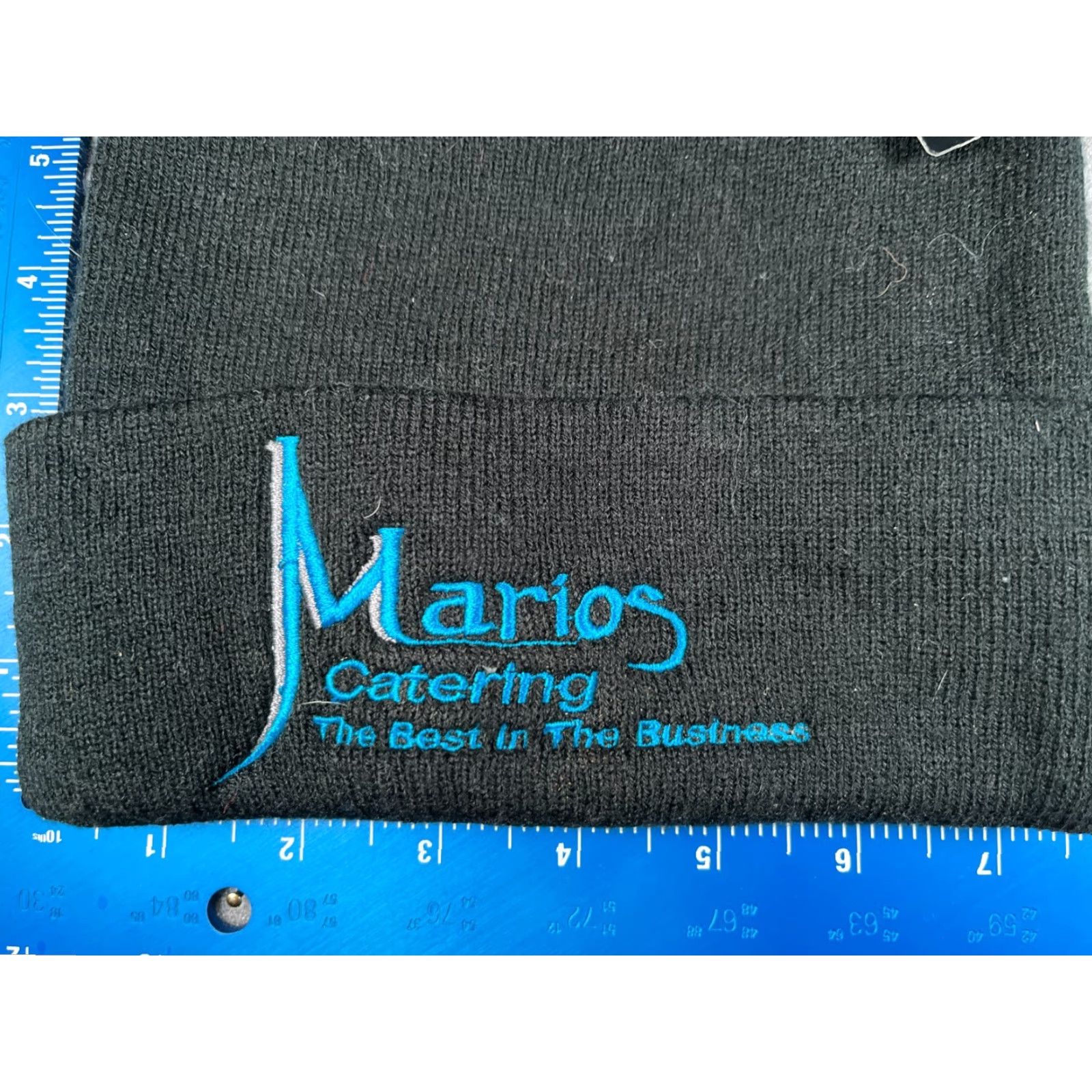 Vintage ACADEMYFITS Beanie Knit Hat Adult One Size Black Knit Acrylic Casual Ski Logo 90s Men Size ONE SIZE - 2 Thumbnail