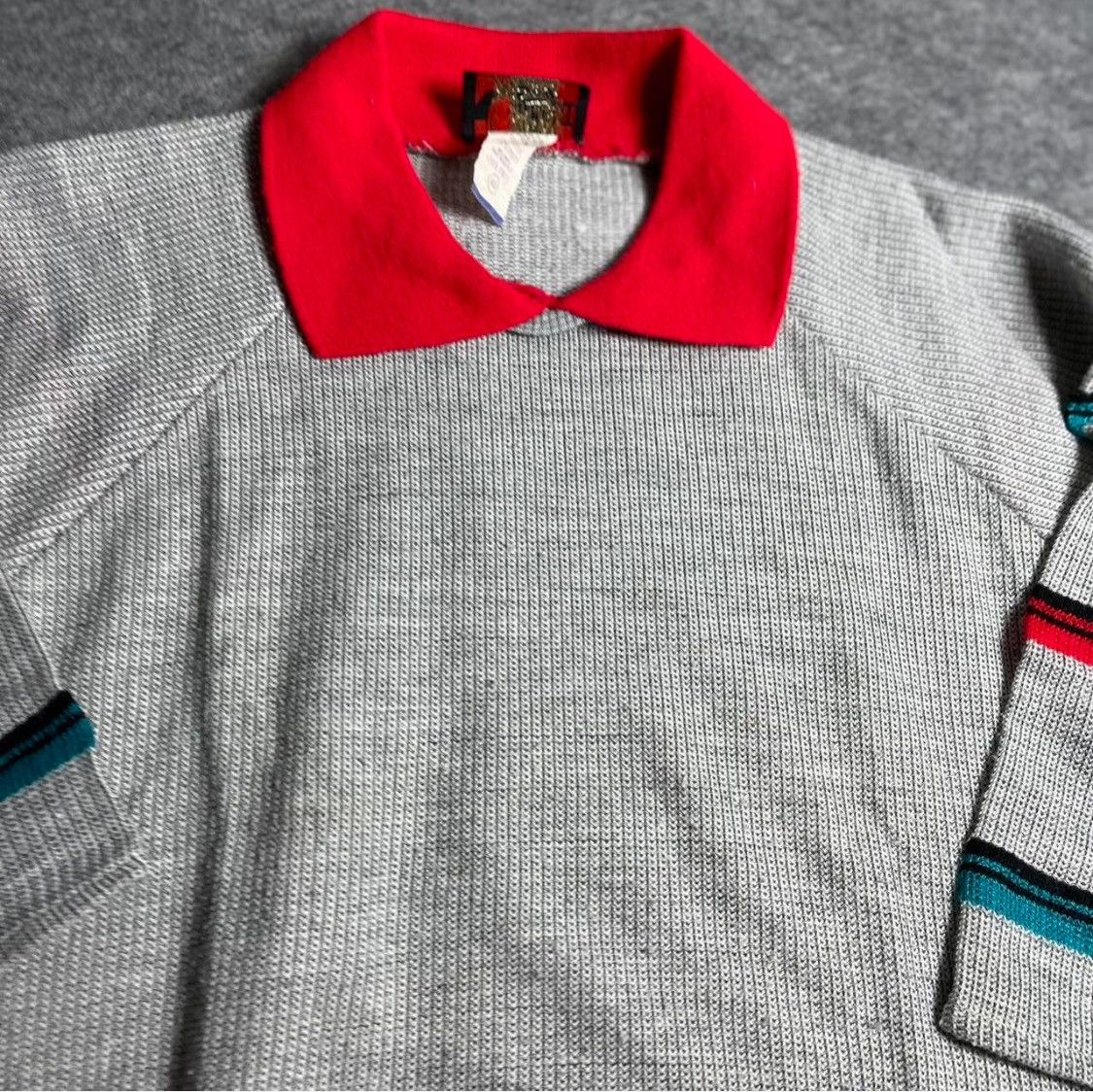 Other Cal II Fogs Vintage Knit Polo Long Sleeve Shirt Red Collar Size US S / EU 44-46 / 1 - 3 Thumbnail