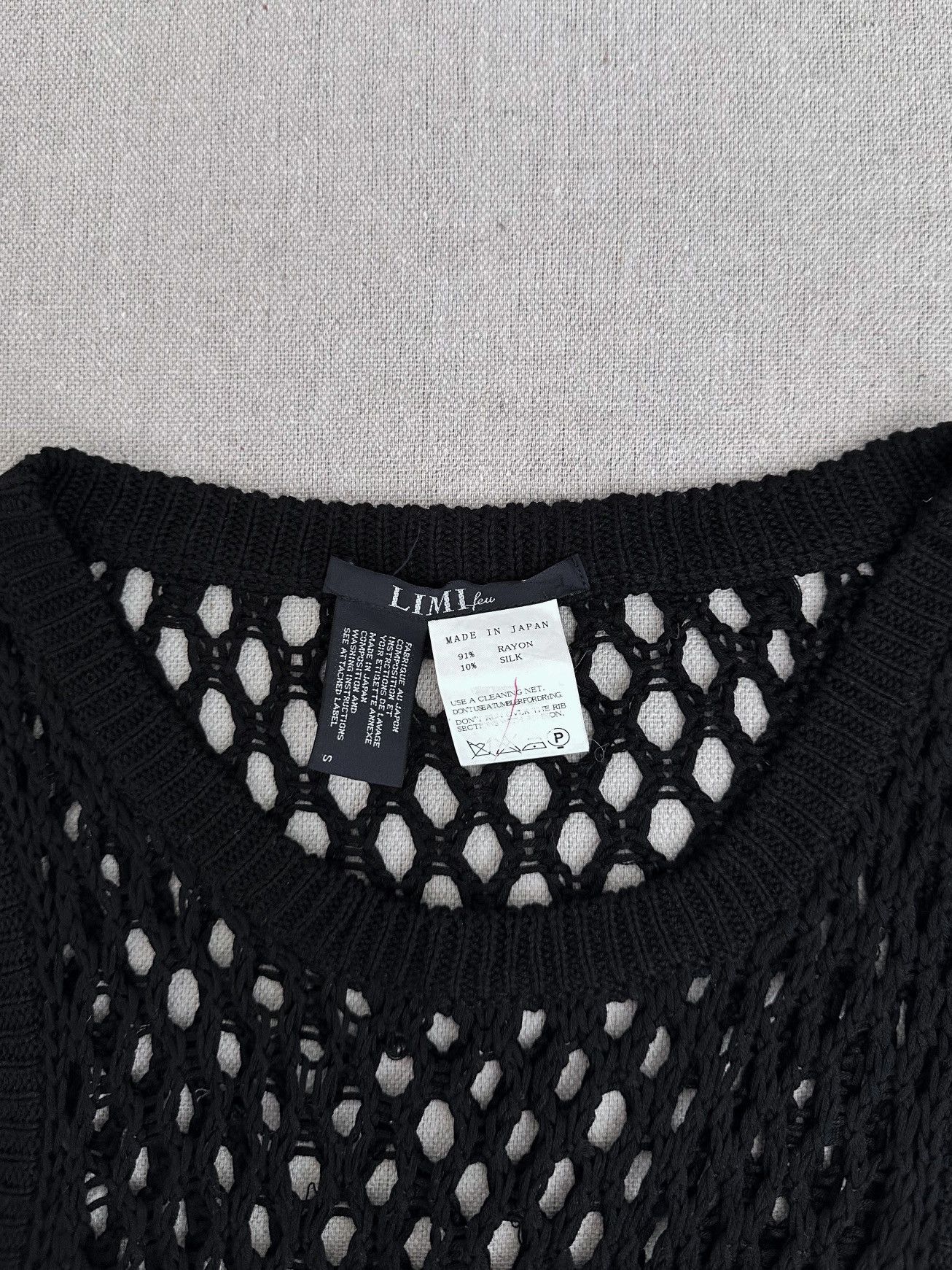 Limi Feu Limi Feu 2004 Silk Blend Net Knit Vest Size S / US 4 / IT 40 - 4 Thumbnail