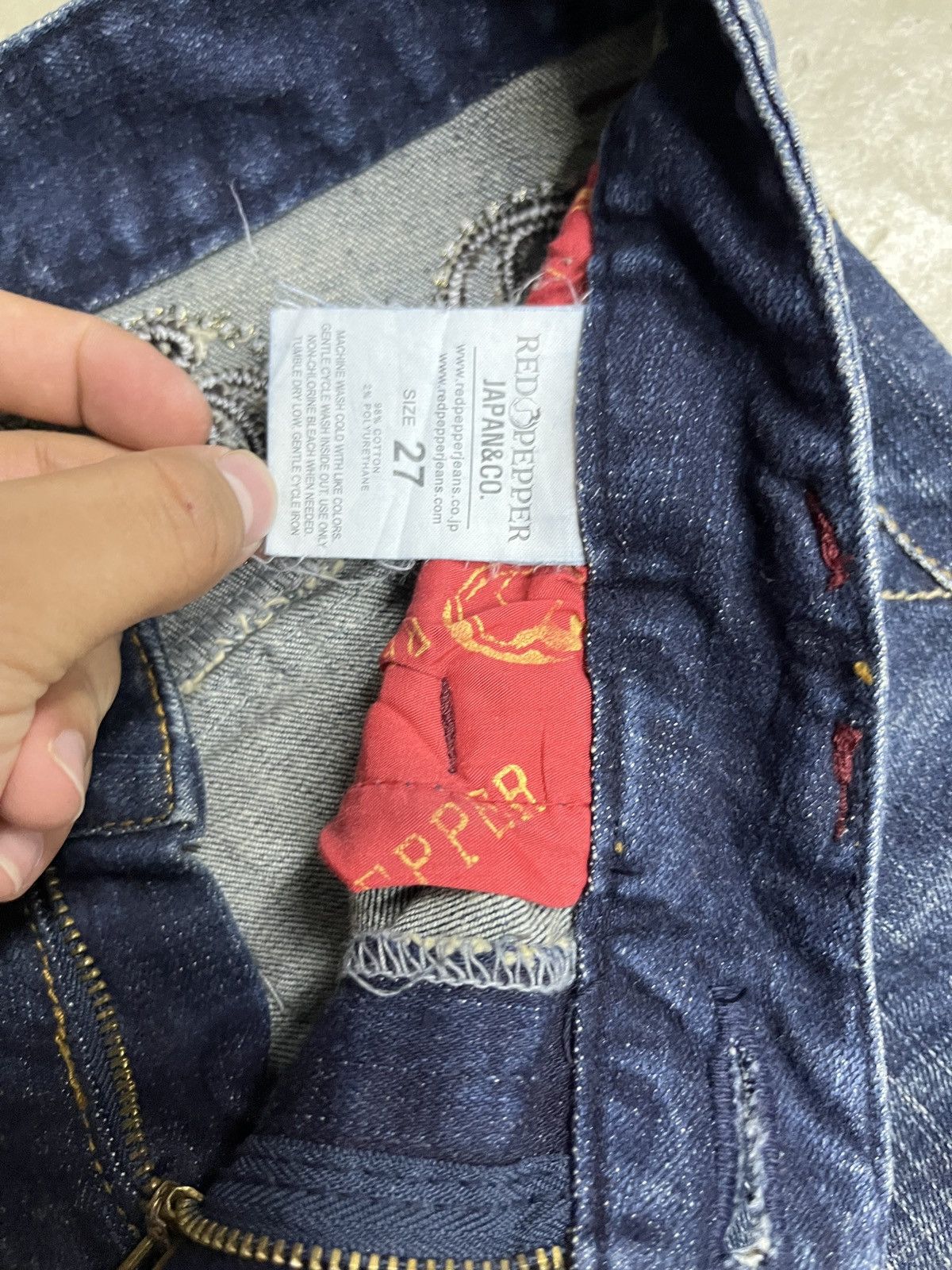 Tornado Mart Red Pepper Back Embroidered Clawmark Flared Jeans Size US 29 - 11 Thumbnail