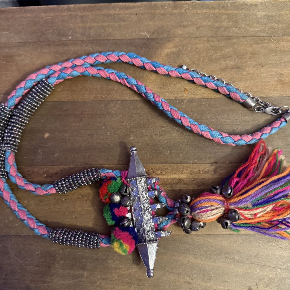 Other Funky Bohemian tribal pom pom tassel necklace Size ONE SIZE - 2 Thumbnail