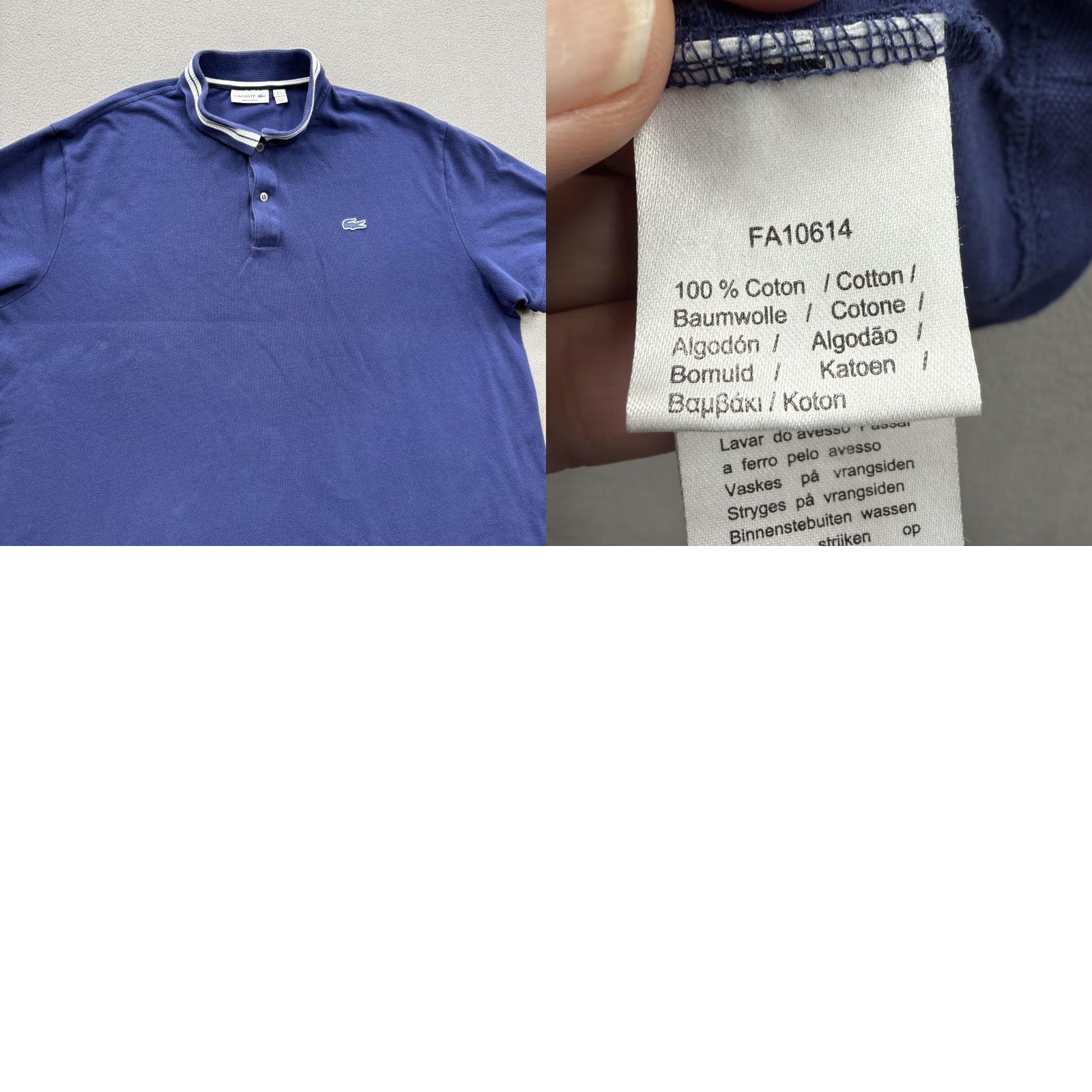 Lacoste Lacoste Polo Shirt Mens 4XL Blue Regular Fit Cotton Band Collar Logo Casual Size US XXL / EU 58 / 5 - 8 Thumbnail