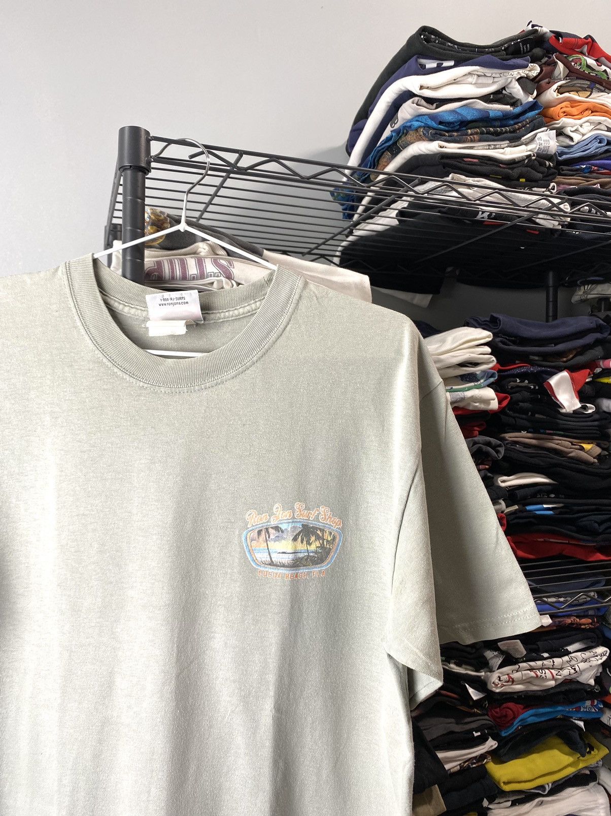 Vintage 90’s Vintage Ron Jon Surf Style Faded T Shirt Stussy Size US M / EU 48-50 / 2 - 3 Thumbnail