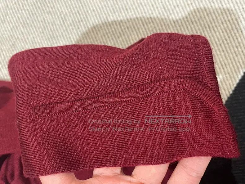 Hermes Hermes Burgundy High-Neck Knit Sweater, 50% Cashmere 50% M Size XXS / US 00 / IT 34 - 7 Thumbnail