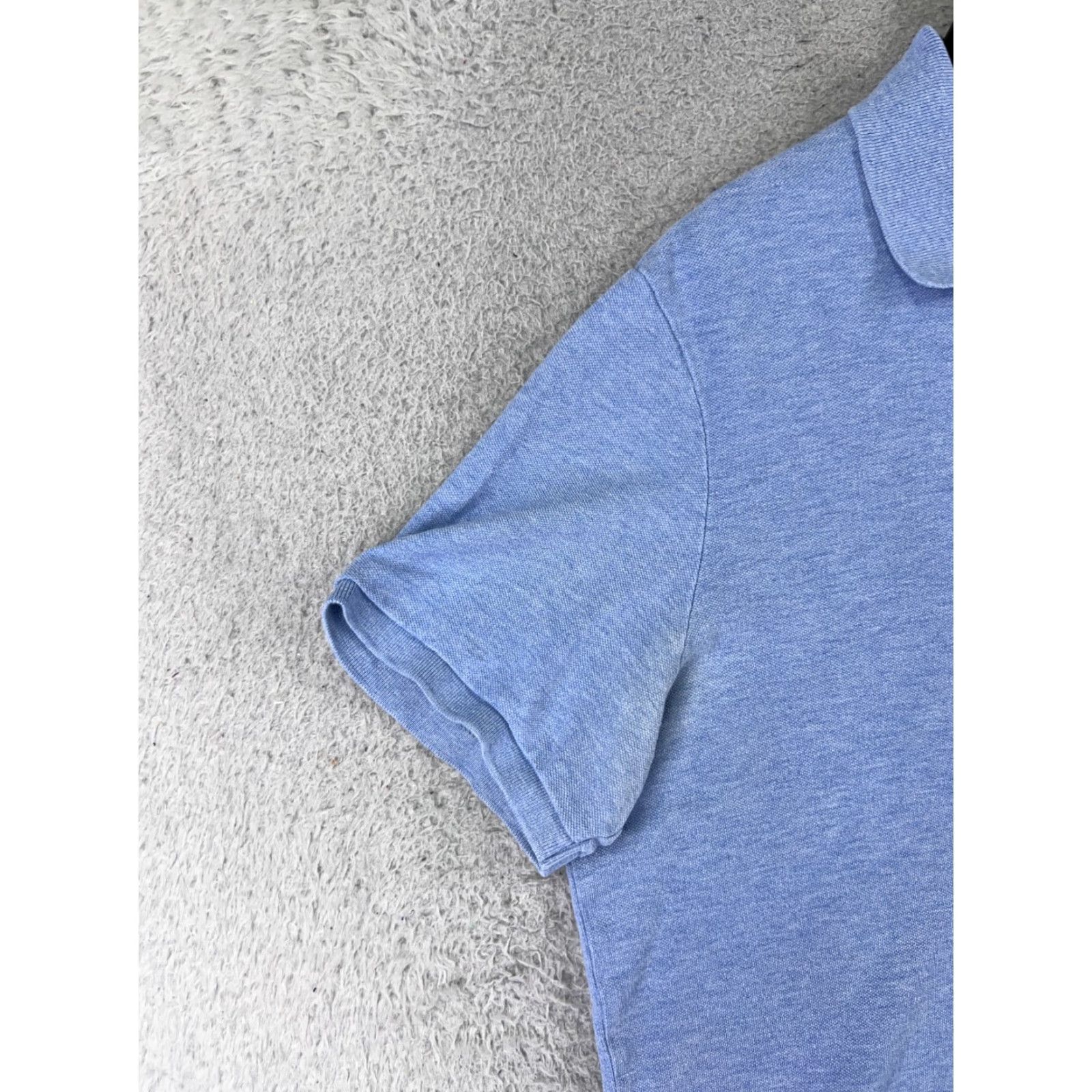 Ralph Lauren VINTAGE Ralph Lauren Polo Shirt Mens XL Blue 100% Cotton Knit Embroidered Logo Button Collar Short Sleeve Casual Modern American Sports Fashion Mens Size US XL / EU 56 / 4 - 3 Thumbnail