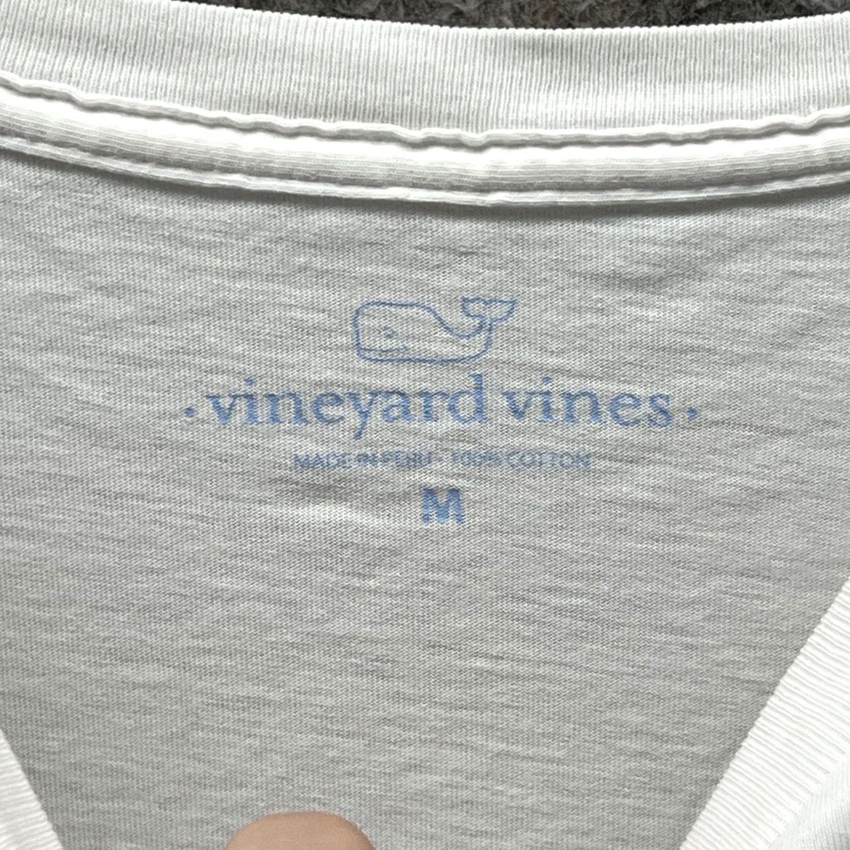 Vineyard Vines Vineyard Vines Shirt Mens Medium White Long Sleeve Co-Captain Pocket Tee Tagless Shirt Size US M / EU 48-50 / 2 - 2 Thumbnail