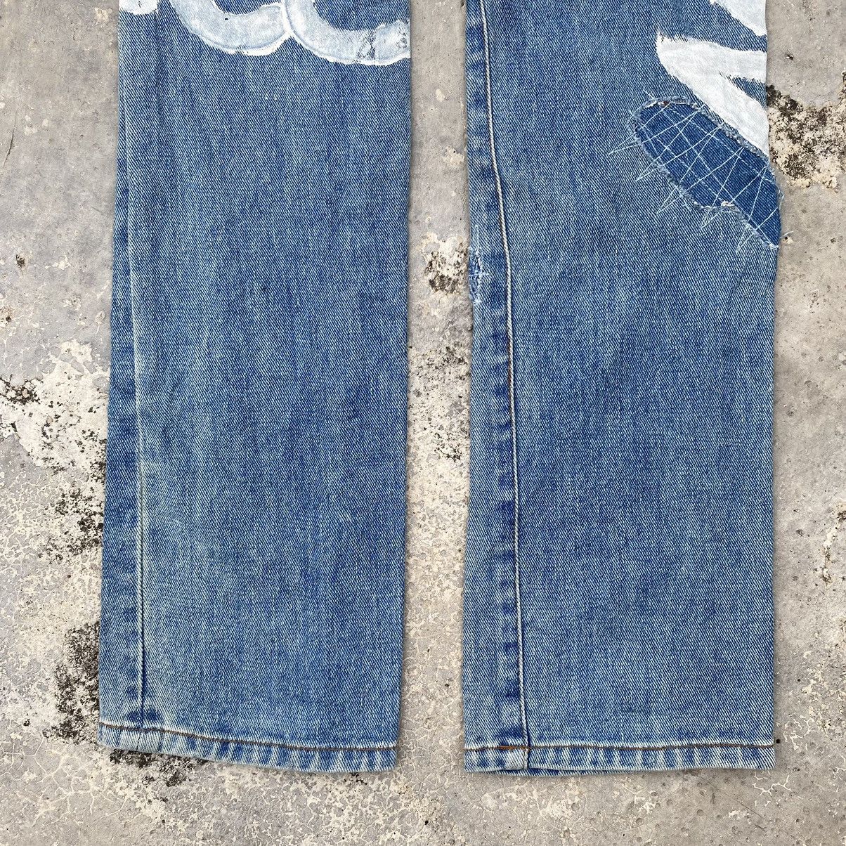 If Six Was Nine vintage classic members patchwork ripped denim jeans Size US 28 / EU 44 - 9 Thumbnail