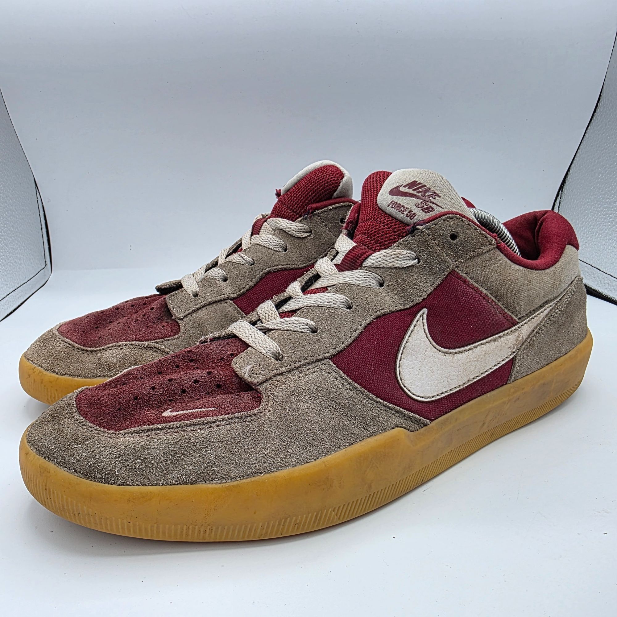 Nike Nike SB Force 58 Team Red Gum Light Brown Mens Size 11.5 Sne Size US 11.5 / EU 44-45 - 4 Thumbnail