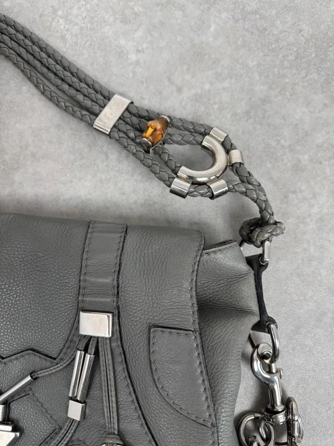 Gucci SS2010 Gucci Runway Techno Horsebit Grey Leather Hobo Bag by Frida Giannini Size ONE SIZE - 10 Thumbnail