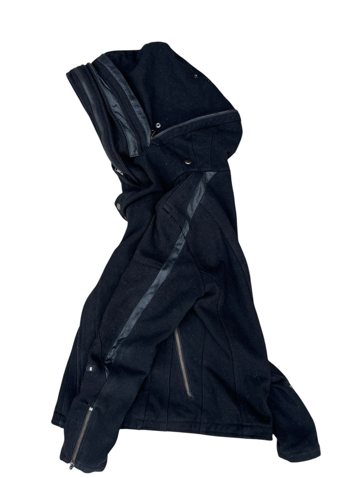 If Six Was Nine × JACKROSE × Le Grande Bleu (L.G.B.) Jackrose Luv Maison Wool Leather Hoodie Bondage Bono Jacket Size US M / EU 48-50 / 2 - 21 Thumbnail