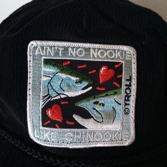 Vintage NWT Vintage Ray Troll Chinook Salmon Corduroy Strap Hat Size ONE SIZE - 2 Thumbnail