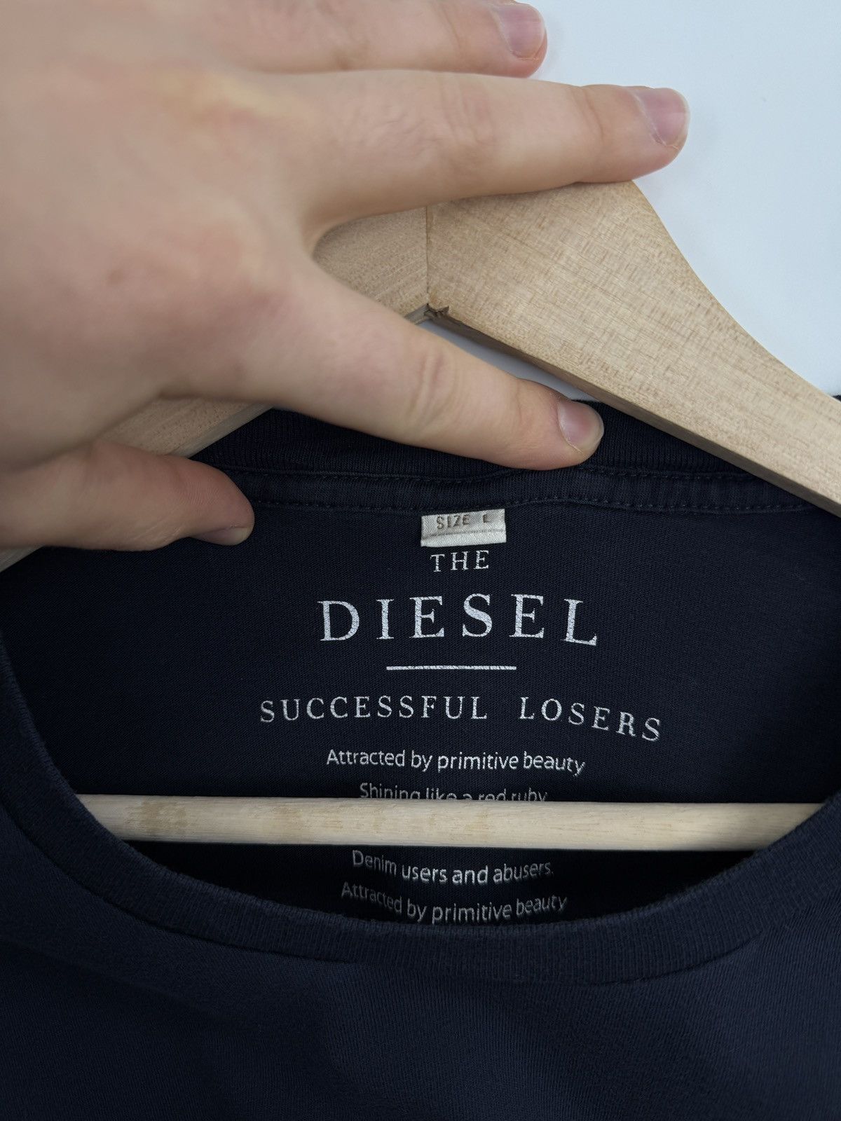 Diesel 🇺🇸 Vintage Y2K Diesel Industry Only The Brave T-Shirt Rare Size US M / EU 48-50 / 2 - 5 Thumbnail