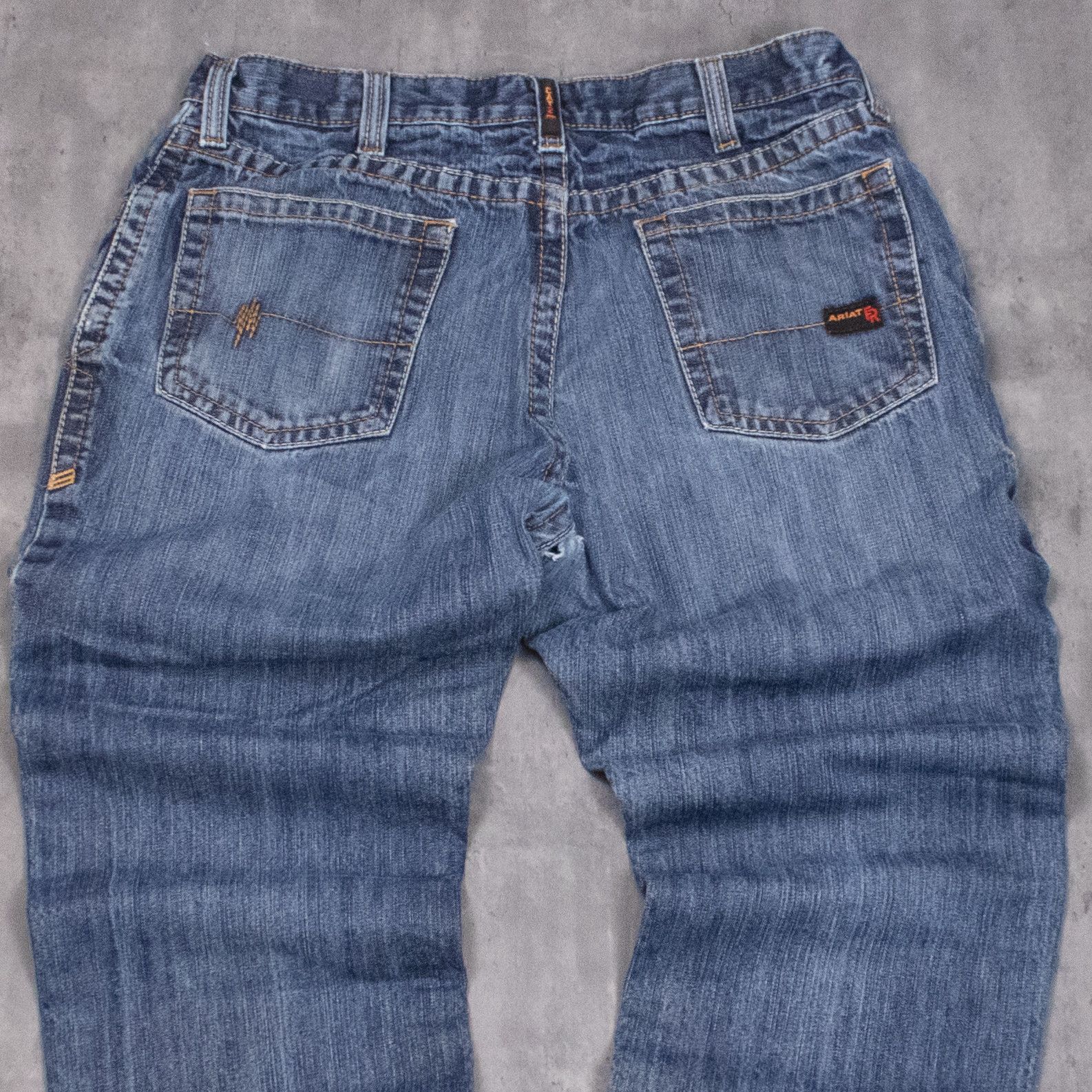 Carhartt Vintage Y2K Arti Works Thrashed Baggy Workwear Denim Jeans Size US 34 / EU 50 - 11 Thumbnail