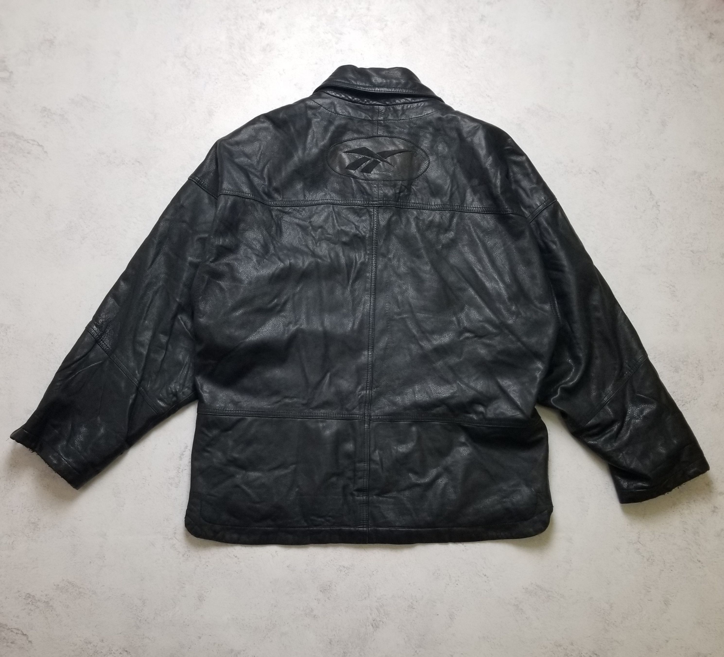 Reebok Vintage Reebok Oiled Lamb Nappa Leather Jacket Men's Size 46 Size US XL / EU 56 / 4 - 1 Thumbnail