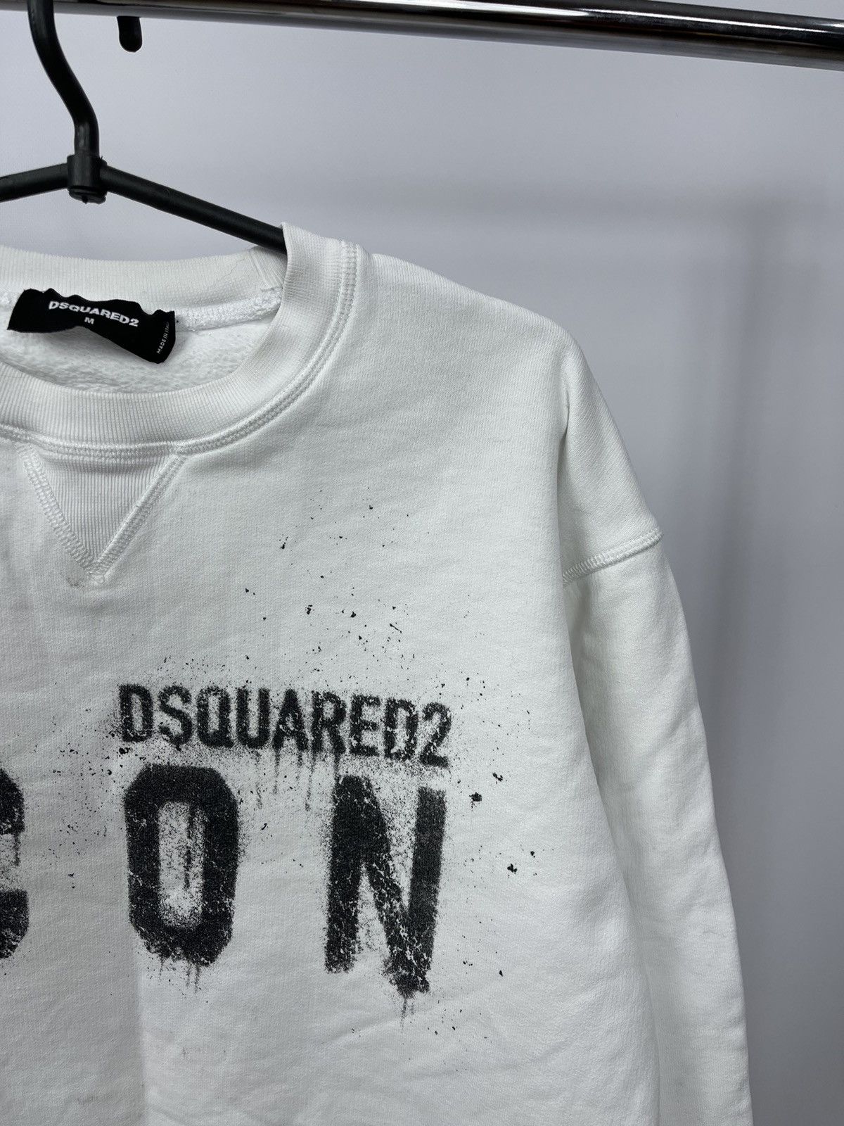 Dsquared2 Dsquared2 ICON Sweatshirt Size M White Big Logo Italy Size US M / EU 48-50 / 2 - 2 Thumbnail