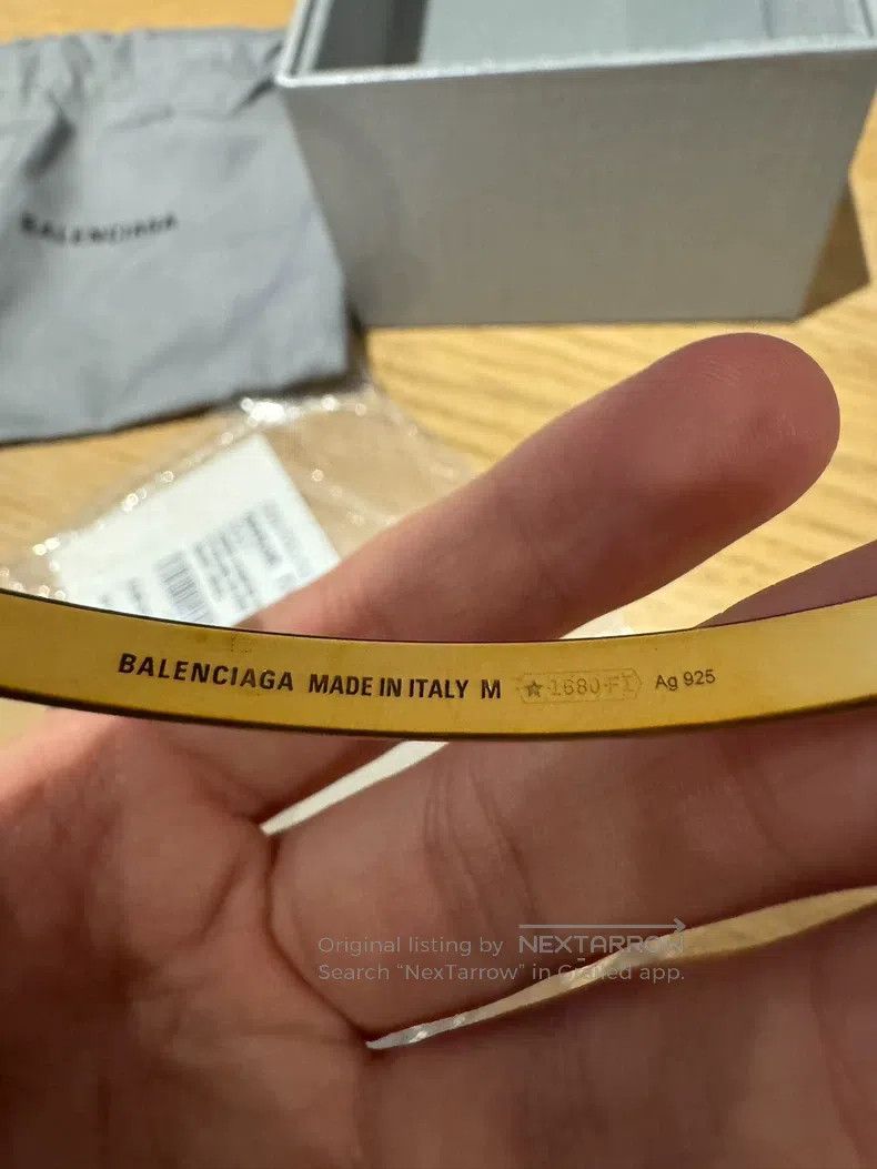 Balenciaga Balenciaga Golden Bracelet Size ONE SIZE - 2 Thumbnail