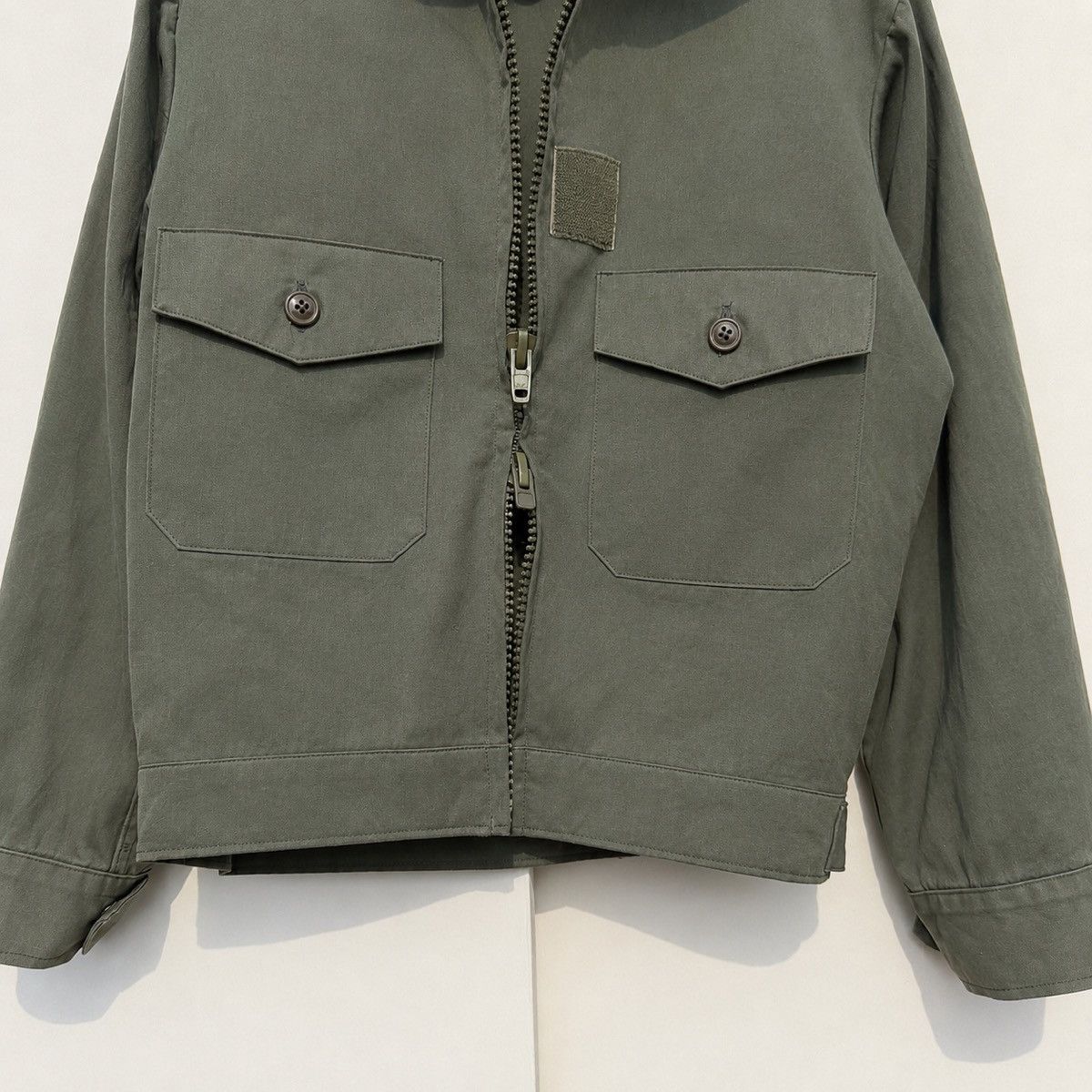 Vintage French Army Military Zip Jacket - Fabrique en France Size US M / EU 48-50 / 2 - 6 Thumbnail