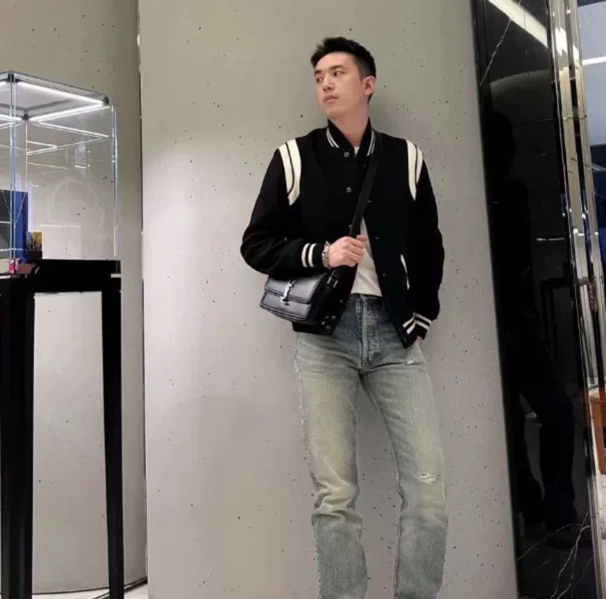 Saint Laurent Paris × Yves Saint Laurent Saint Laurent SLP black and white jacket 2412-Nextarrow Size US M / EU 48-50 / 2 - 6 Thumbnail
