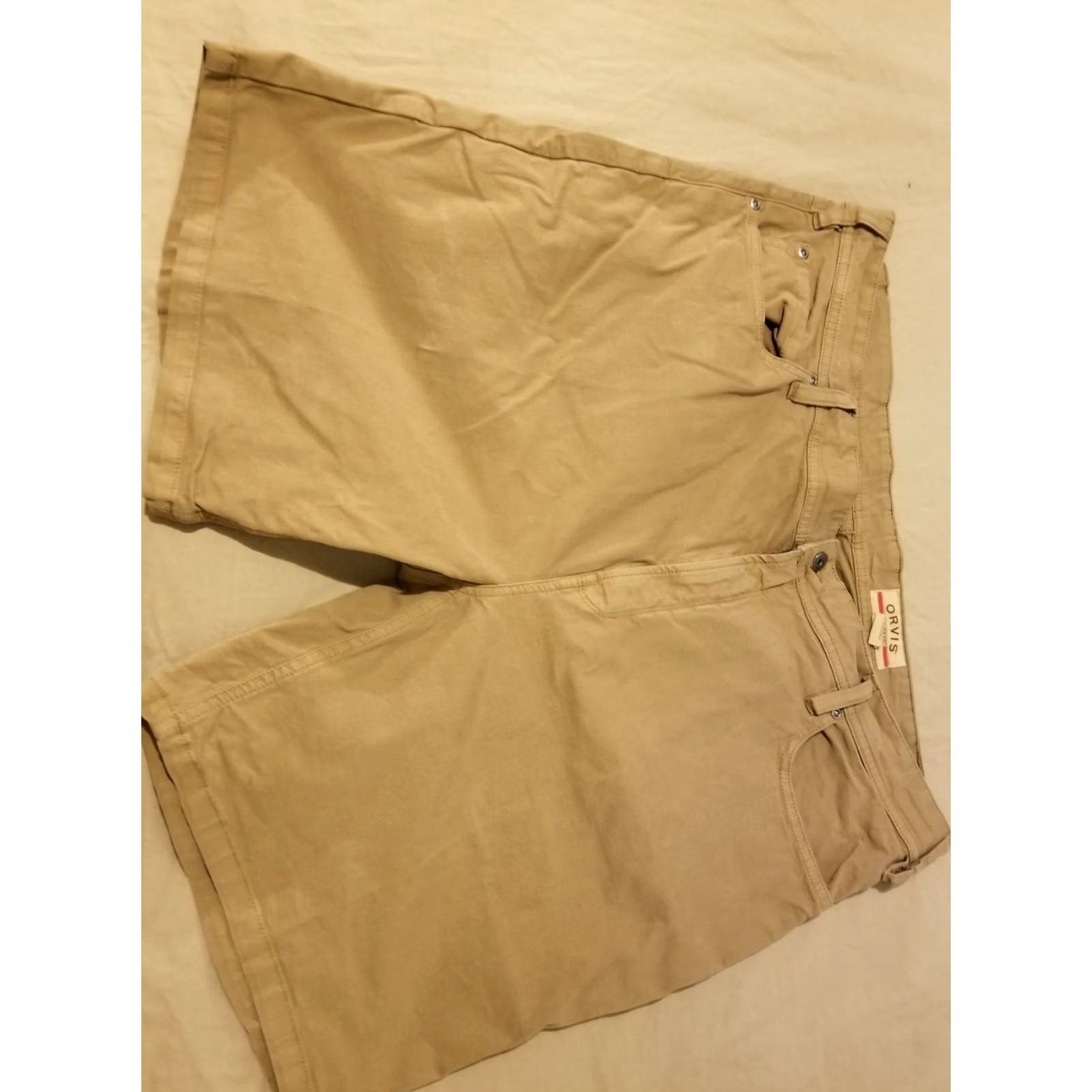 Orvis Mens Orvis Shorts 40 Khaki Chino Cotton Stretch Beige Size US 40 / EU 56 - 3 Thumbnail