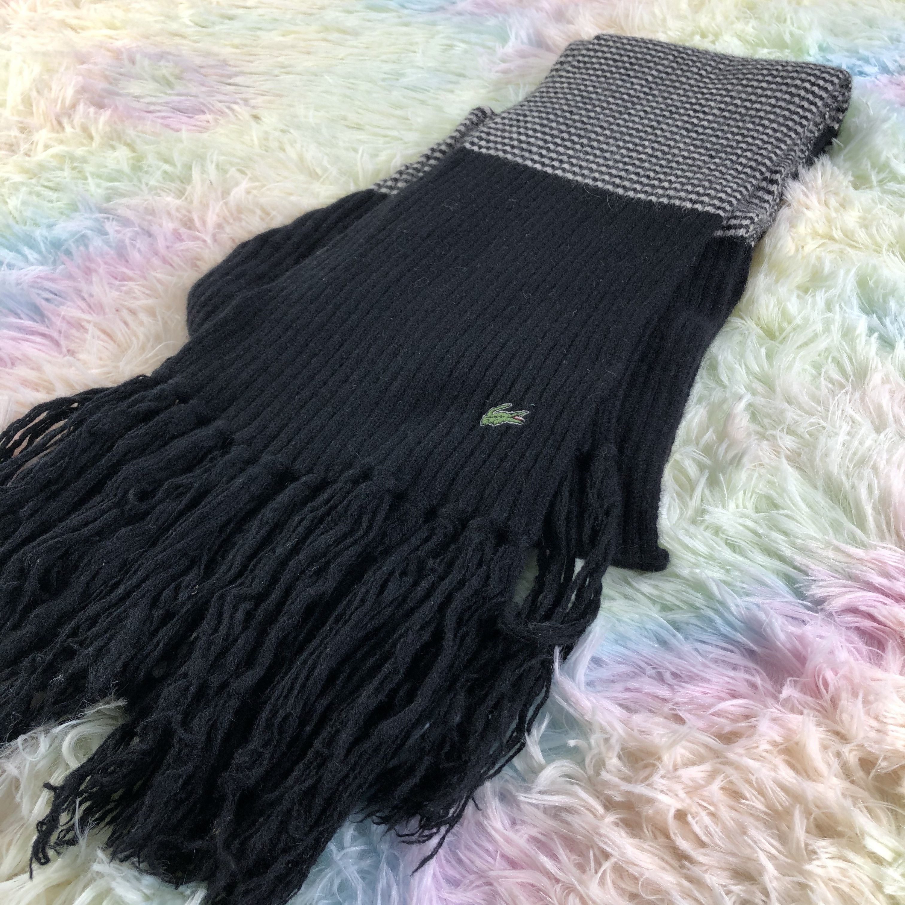 Lacoste × Vintage Lacoste Scarf / Muffler / Neckwear - KM57 Size ONE SIZE - 5 Thumbnail