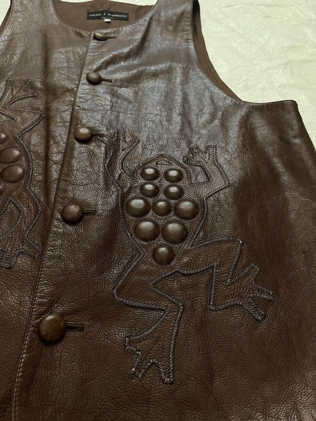 Calugi e Gianelli Calugi e Giannelli 1980s italian leather frog vest Size US L / EU 52-54 / 3 - 4 Thumbnail
