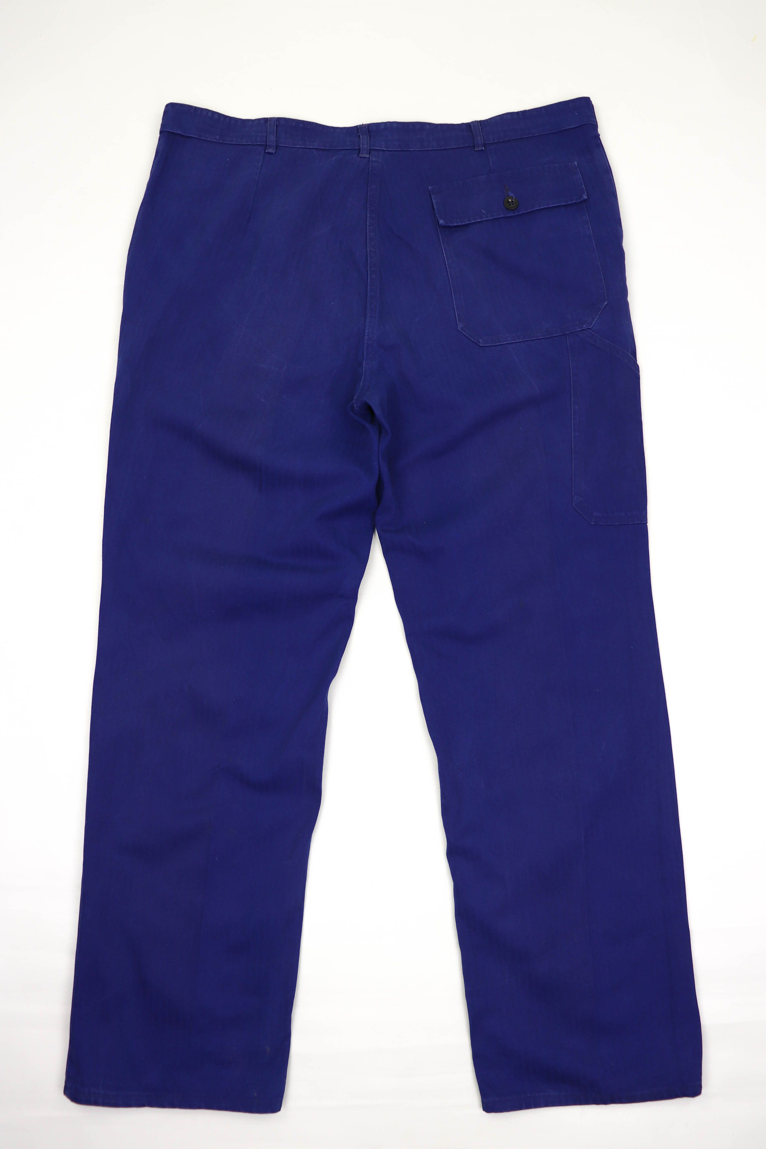 Vintage Vintage French Workers SANFOR Blue Cotton Chore Pants Size US 40 / EU 56 - 2 Thumbnail