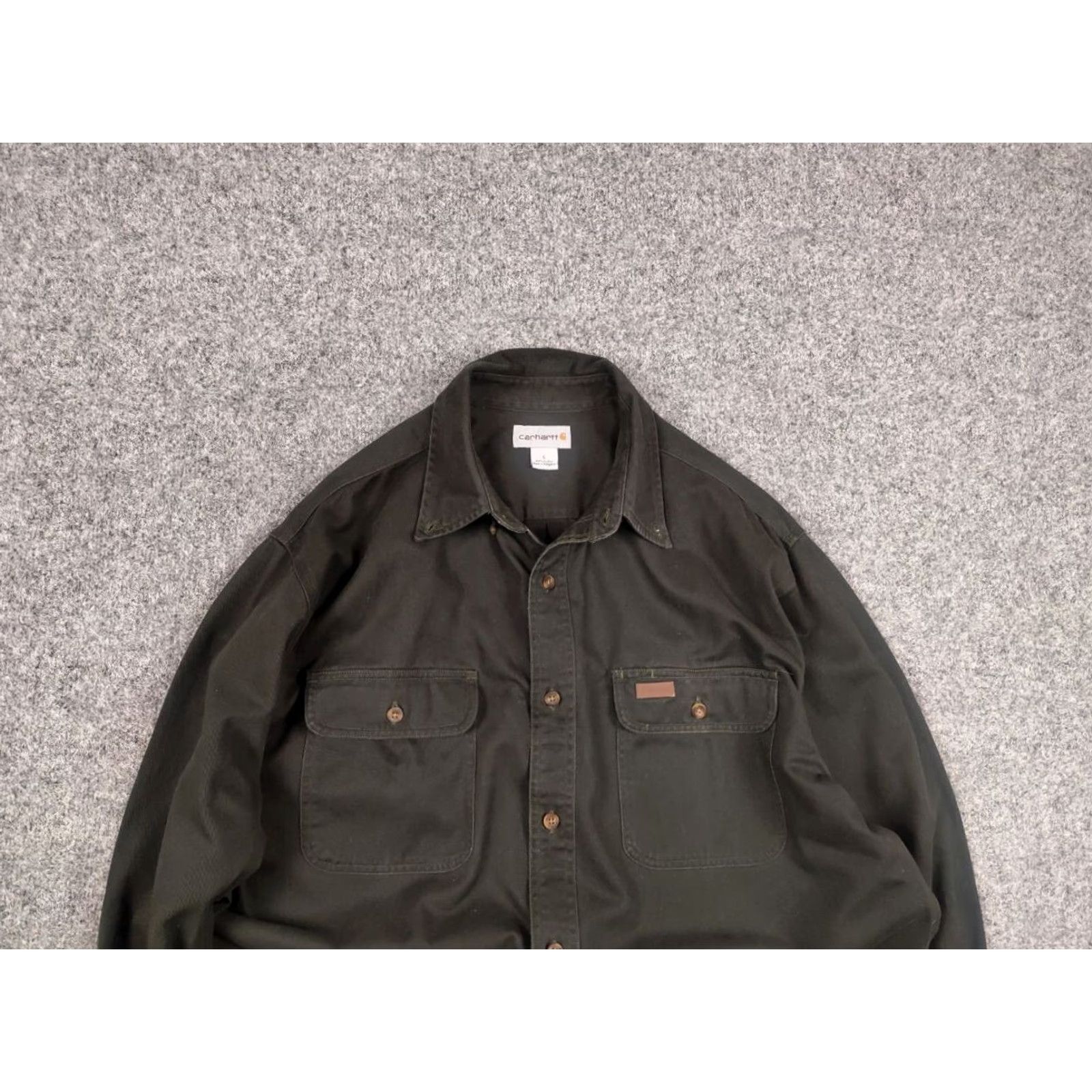 Carhartt VINTAGE Carhartt Canvas Baggy Button Shirt USA Style Shirt Men L Green 90s Outdoor Retro Size US L / EU 52-54 / 3 - 4 Thumbnail
