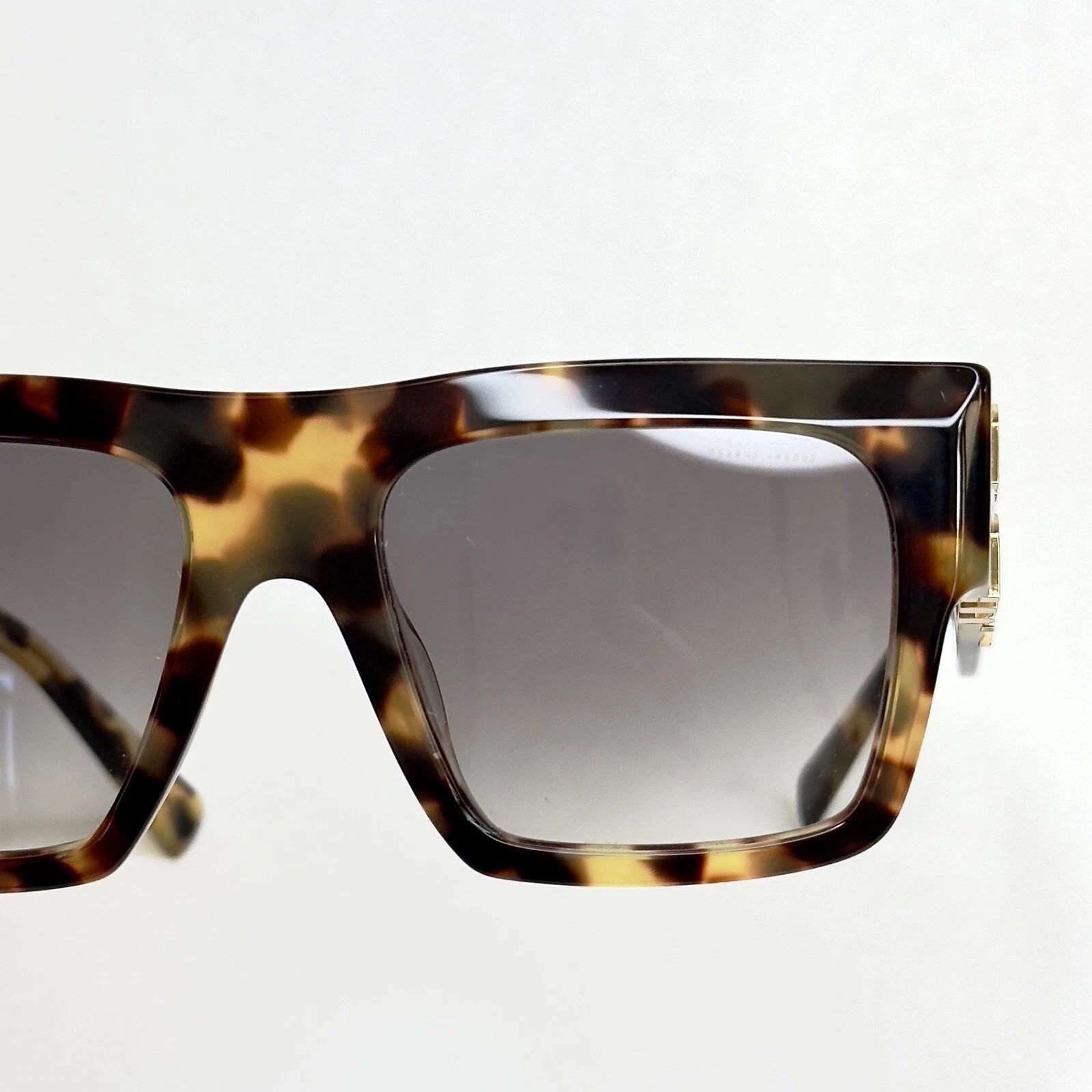 Miu Miu MIU MIU LOGO MU10WS Brown Havana Geometric Luxury 10W Size ONE SIZE - 10 Thumbnail