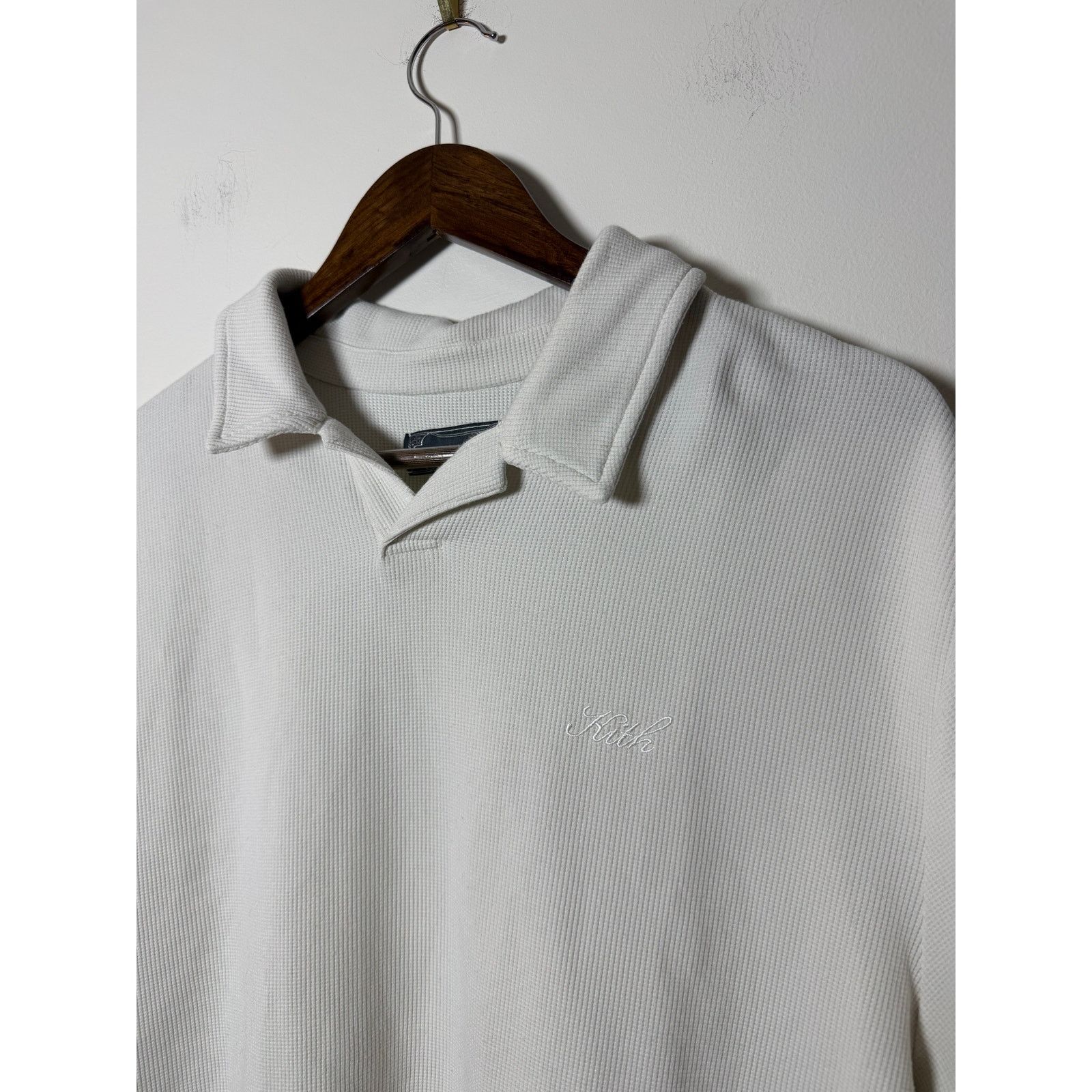 Kith Kith Waffle White Polo Shirt Size US L / EU 52-54 / 3 - 2 Thumbnail