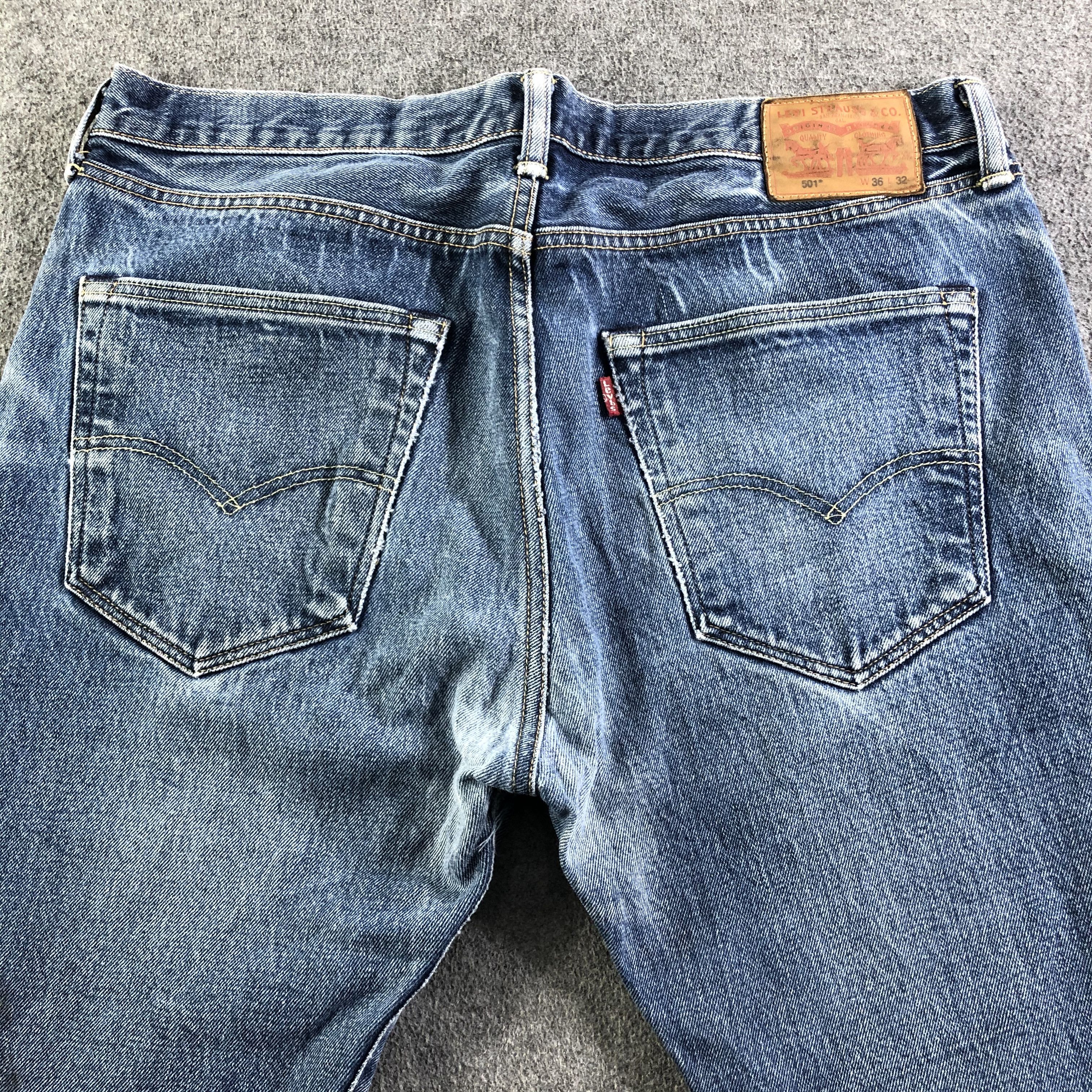 Levi's Vintage Blue Wash Levis 501 Jeans-J3722 Size US 37 - 4 Thumbnail